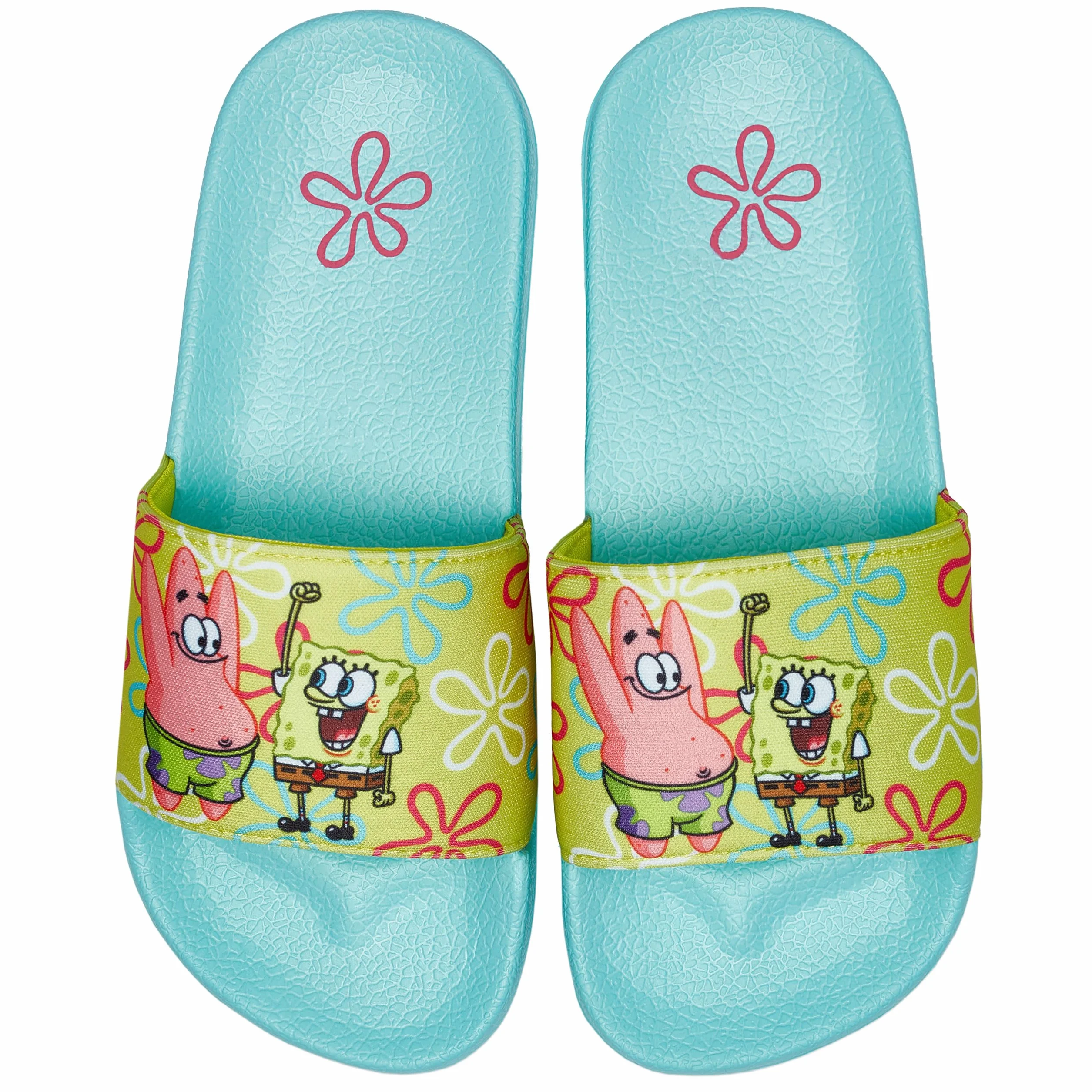 SPONGEBOB KANCIASTOPORTY Klapki dla chłopców | Klapki plażowe SpongeBob i Patrick | Letnie Sandały | Niebieski 36