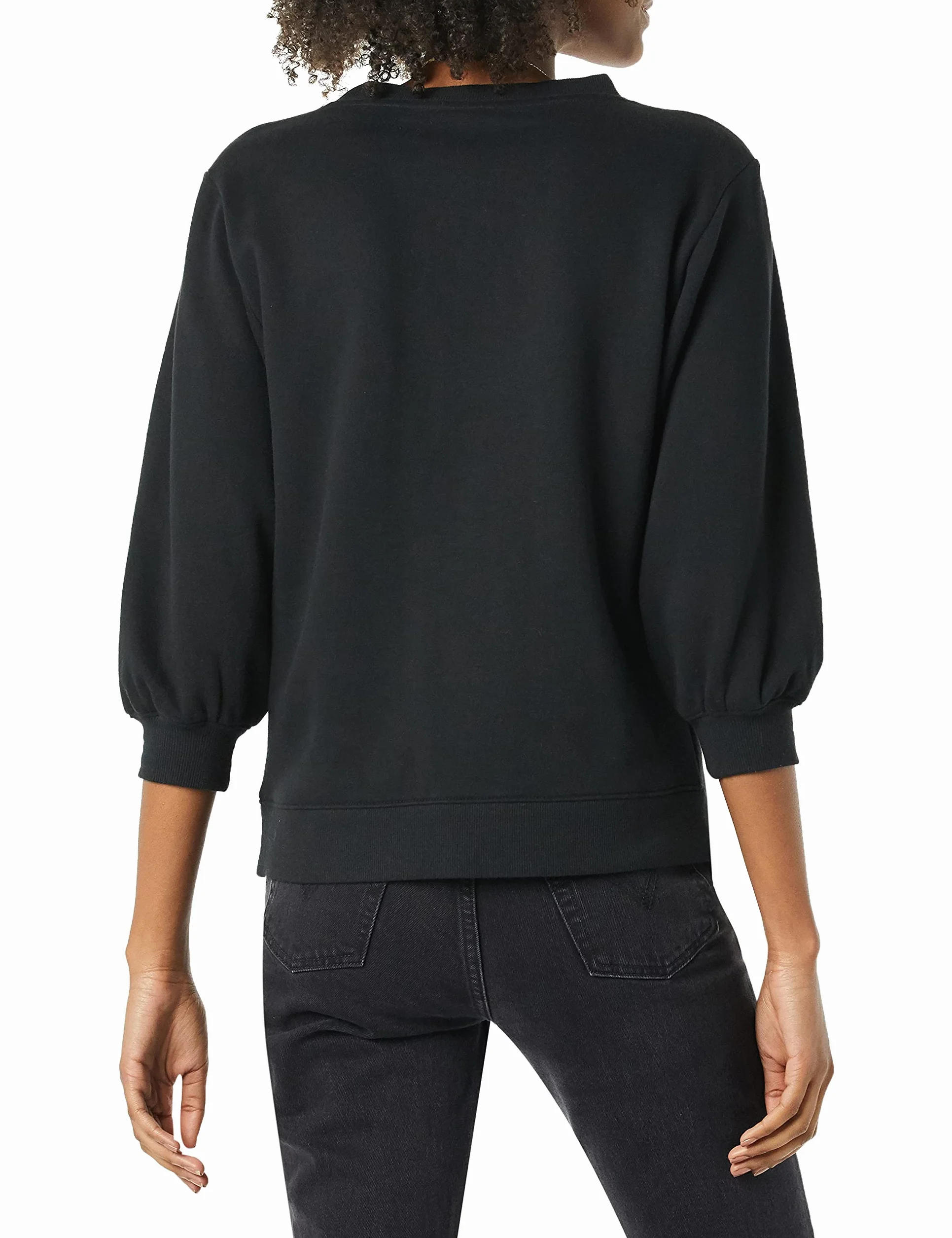 Amazon Essentials Kobiety Francuski Terry Polar Rękaw Detal Crewneck Bluza