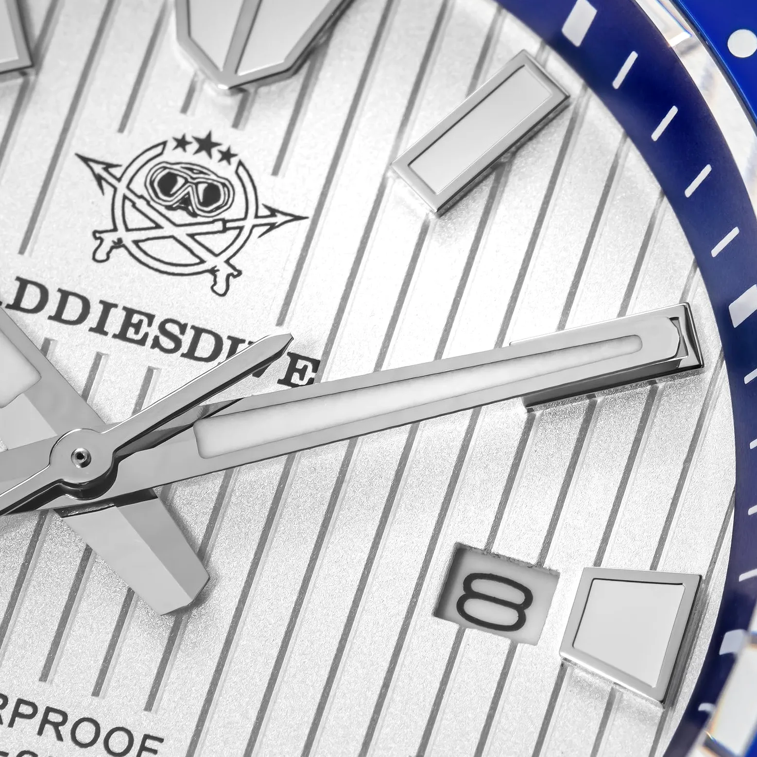 ADDIESDIVE Zegarek do nurkowania dla mężczyzn 200m szafirowe szkło tarcza z wzorem 3D żaluzje ceramiczna ramka świecący japoński mechanizm kwarcowy zegarek ze stali nierdzewnej AD2507