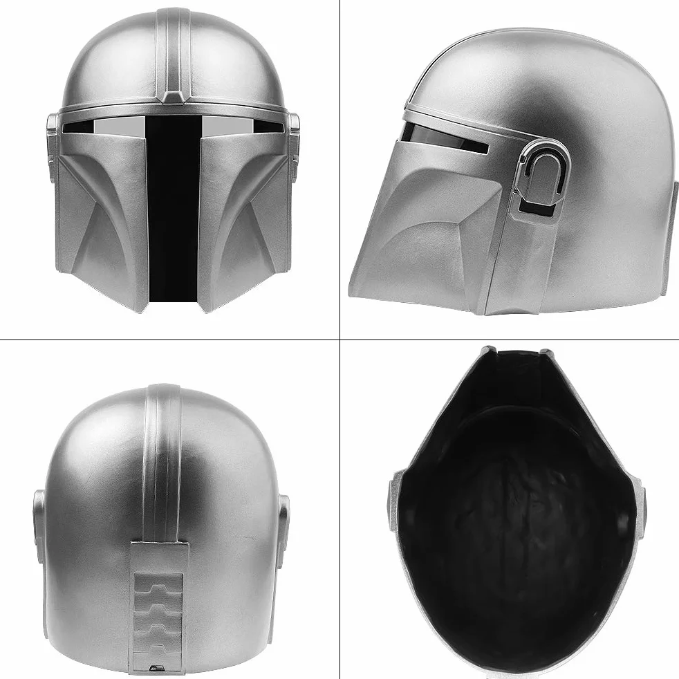 Mandalorian Helmet, maska na całą twarz z PCW, luksusowy kask dla dorosłych, kask na imprezę Halloween, odgrywanie ról, dla kobiet i mężczyzn