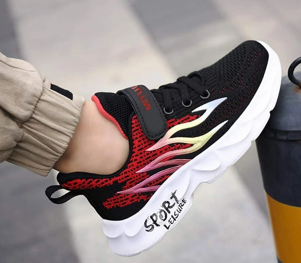 Buty Dziecięce Chłopców Dziewczynek Trampki Sneakers Halowe Sportowe Outdoorowe Shoes Do Biegania Na Czas Wolny Niebieski 26-37 EU