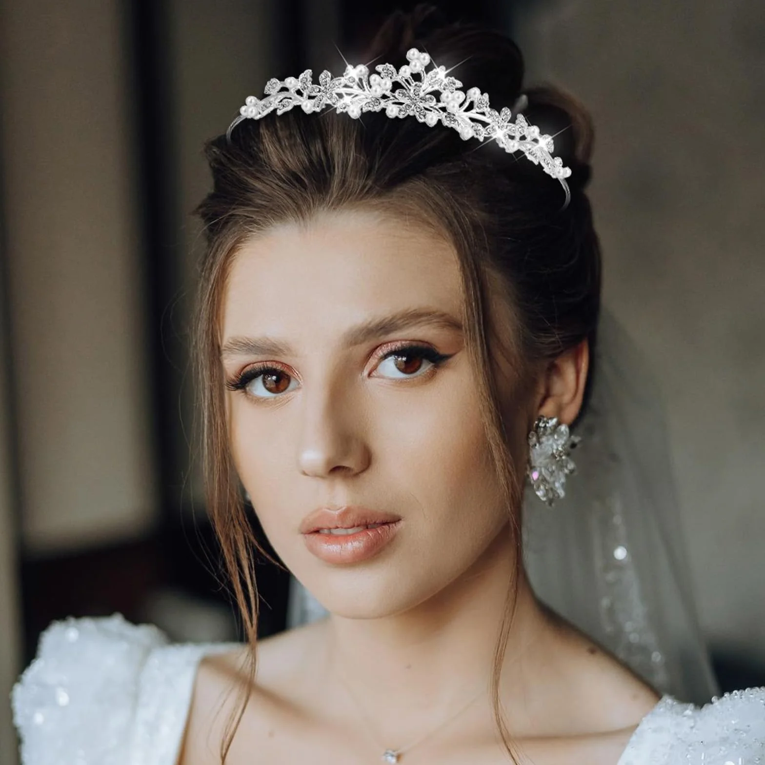 Kryształowa tiara, korona dla kobiet, kryształ górski, dla panny młodej, opaska na czoło, korona, wesele, nakrycie głowy dla królowej, panny młodej, na urodziny, wesele, konkurs, Halloween