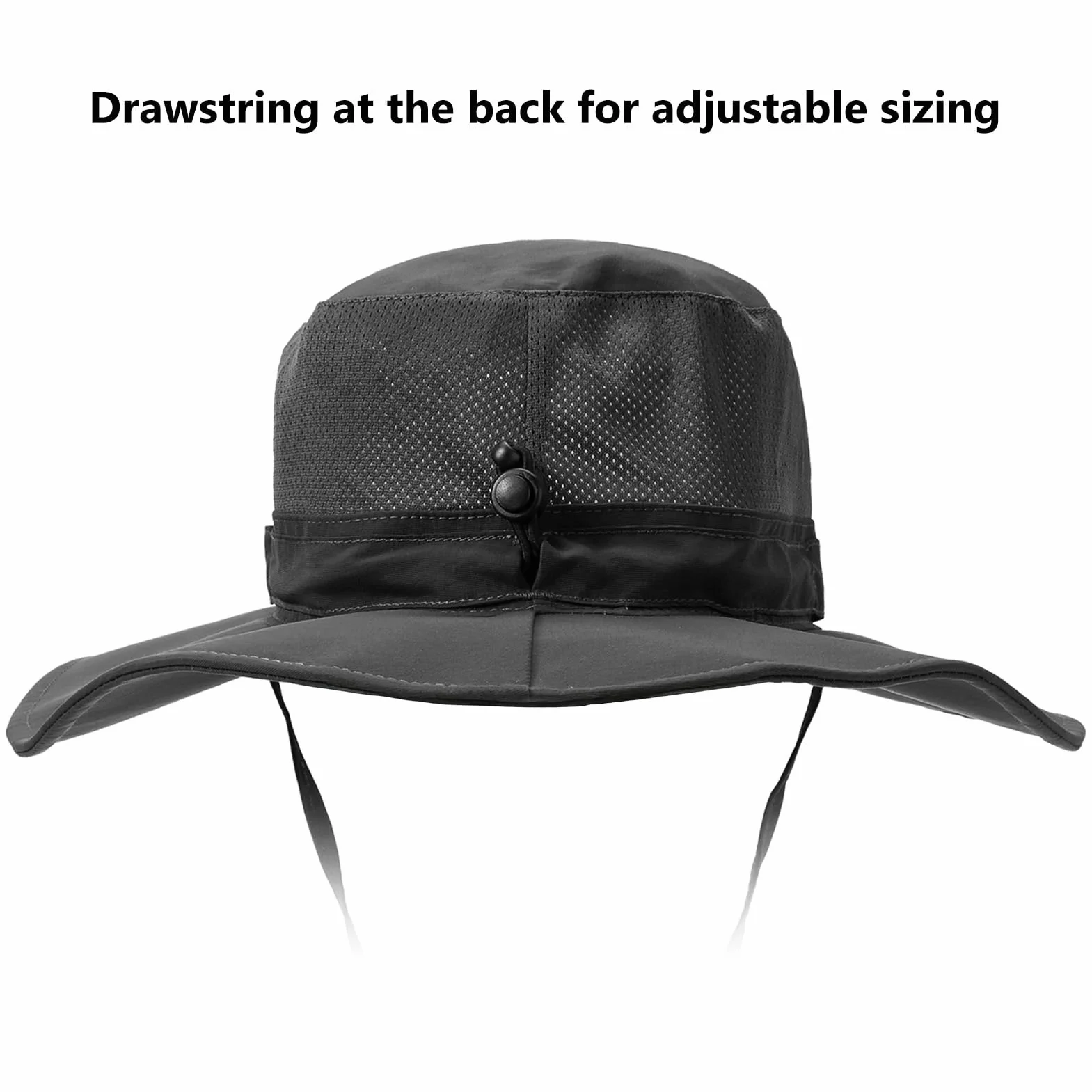 BASSDASH UPF 50+ wędkarski kapelusz przeciwsłoneczny wodoodporny unisex szerokie rondo wiadro kapelusz boonie na wędrówki kemping safari FH15