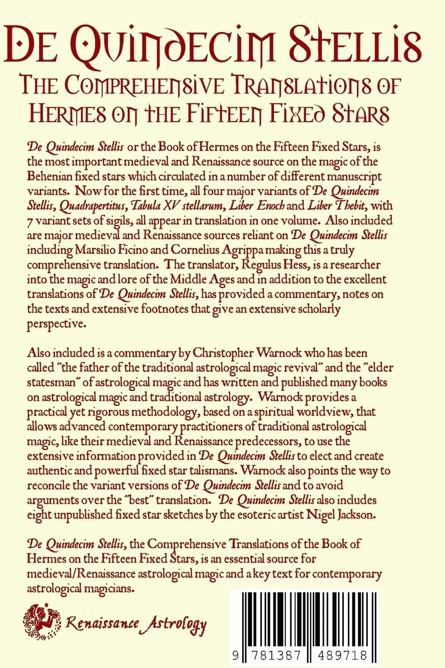 De Quindecim Stellis: The Comprehensive Translations of Hermes on the Fifteen Fixed Stars