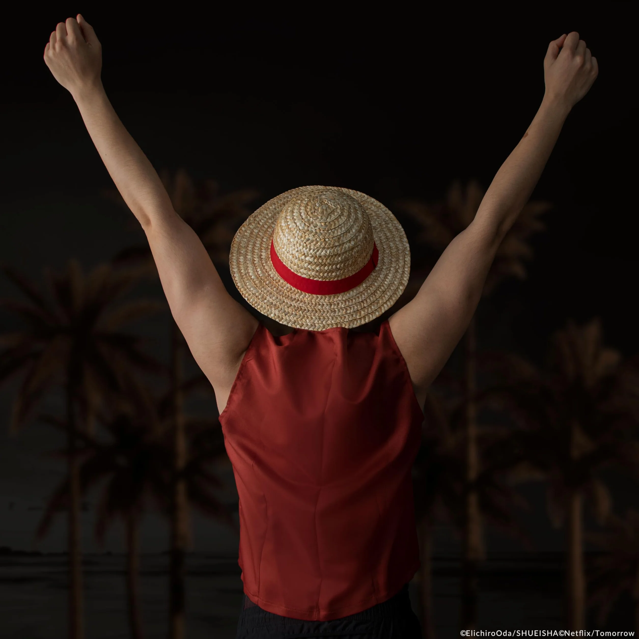 Cinereplicas One Piece - Luffy Słomkowy Kapelusz 58-61 cm - Oficjalna Licencja, Czerwony i jasnożółty, rozmiar uniwersalny