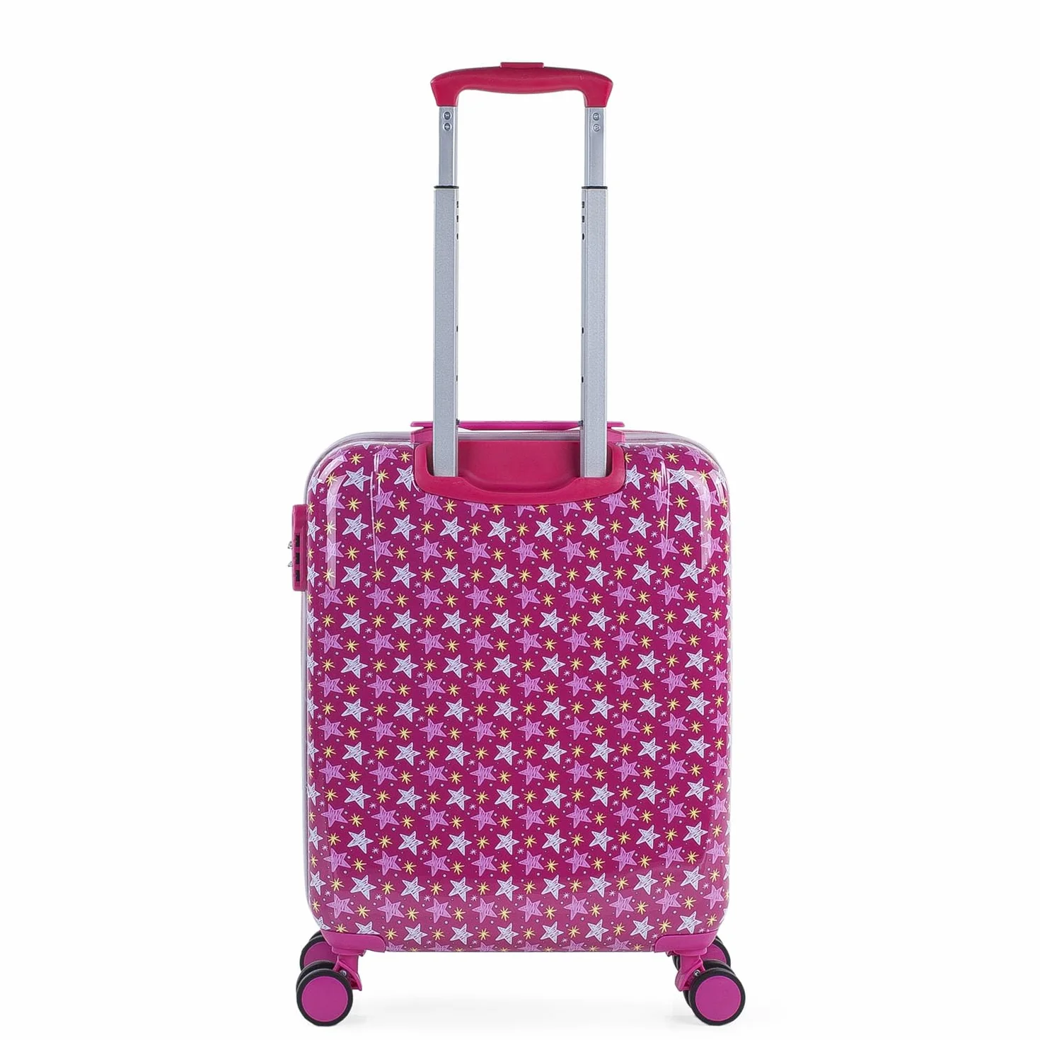 SKPAT - Walizka Kabinowa 55x40x20 Lekka I Pojemna Walizka 55 Podrózna Walizka Dla Dzieci Kolorowe Walizki Dla Dzieci Zabawne Walizka Autka Walizki Dla Dziewczynek., Fuksja