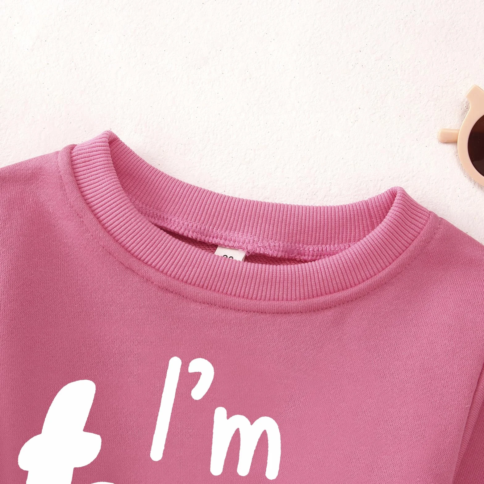 CM C&M WODRO 2. Urodzinowa bluza dla dziewczynek I'm Two Cute Drukarka Sweter Drugie urodziny Sweter Dziecięcy Urodziny Stroje Jesień Zima Odzież dziecięca Okrągły dekolt Koszulka z długim rękawem