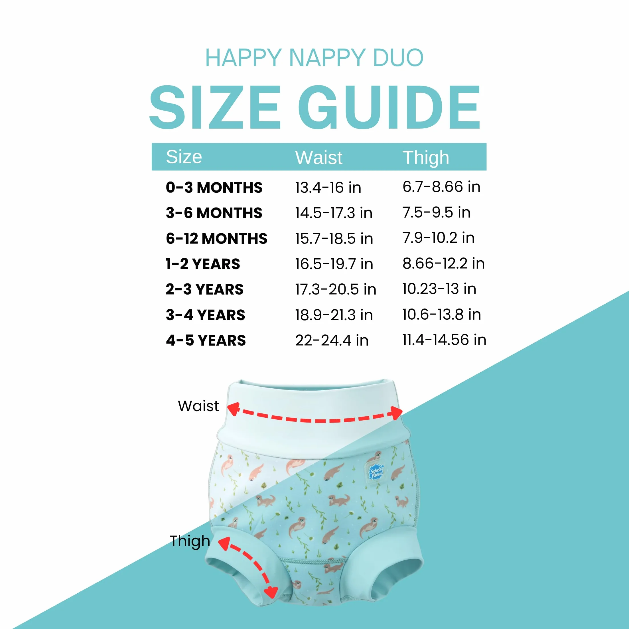 Splash About Happy Nappy Duo, Playful Otters, 12-24 miesięcy, Zabawne wydry, 12-24 miesi?cy