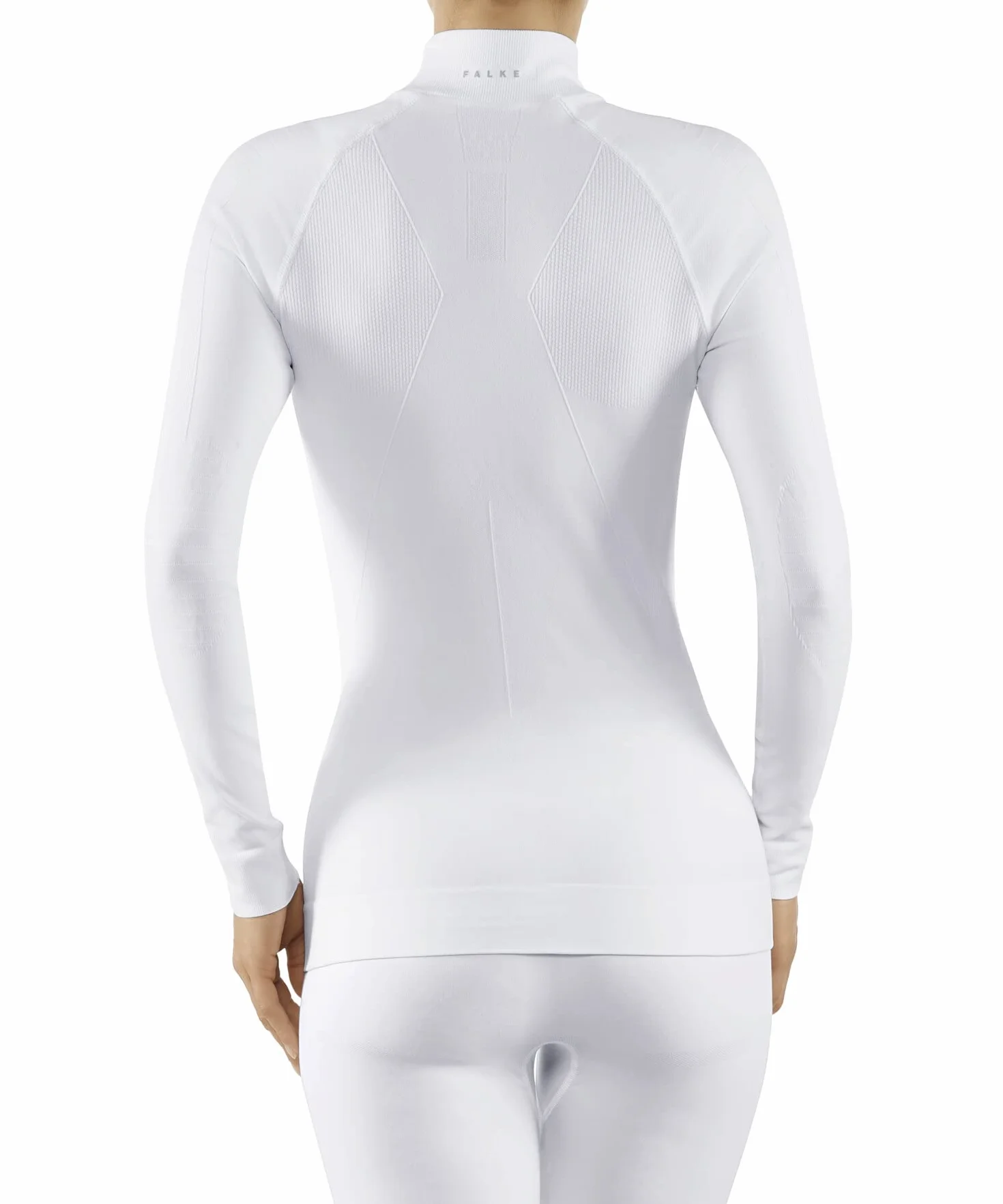 FALKE Kobiety Warstwa podstawowa (góra) Maximum Warm High Neck W L/s Sh materiał funkcyjny szybkoschnące ciepłe 1 Sztuka, Biały White 2860, XL