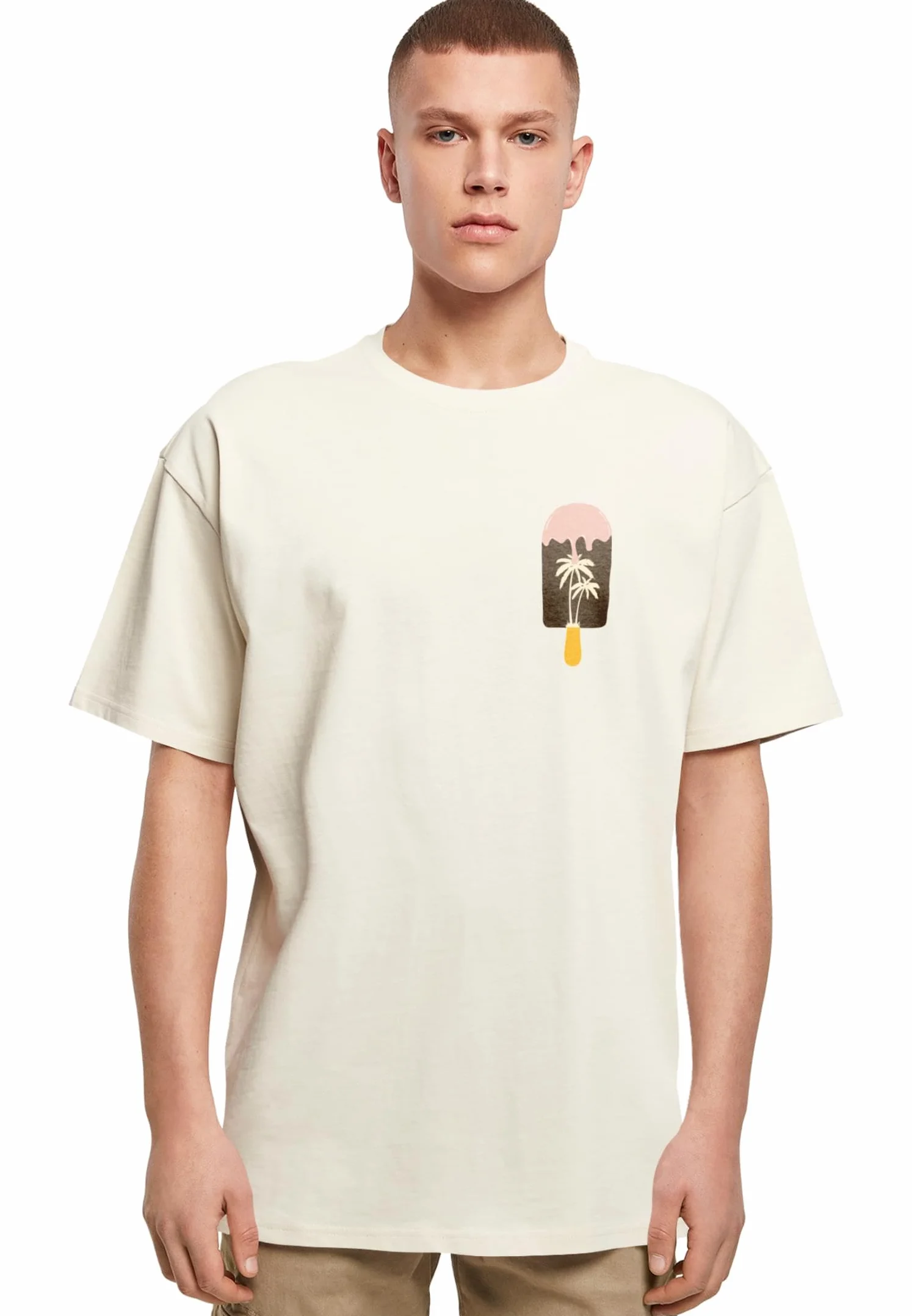 MERCHCODE T-shirt męski, Sand, M
