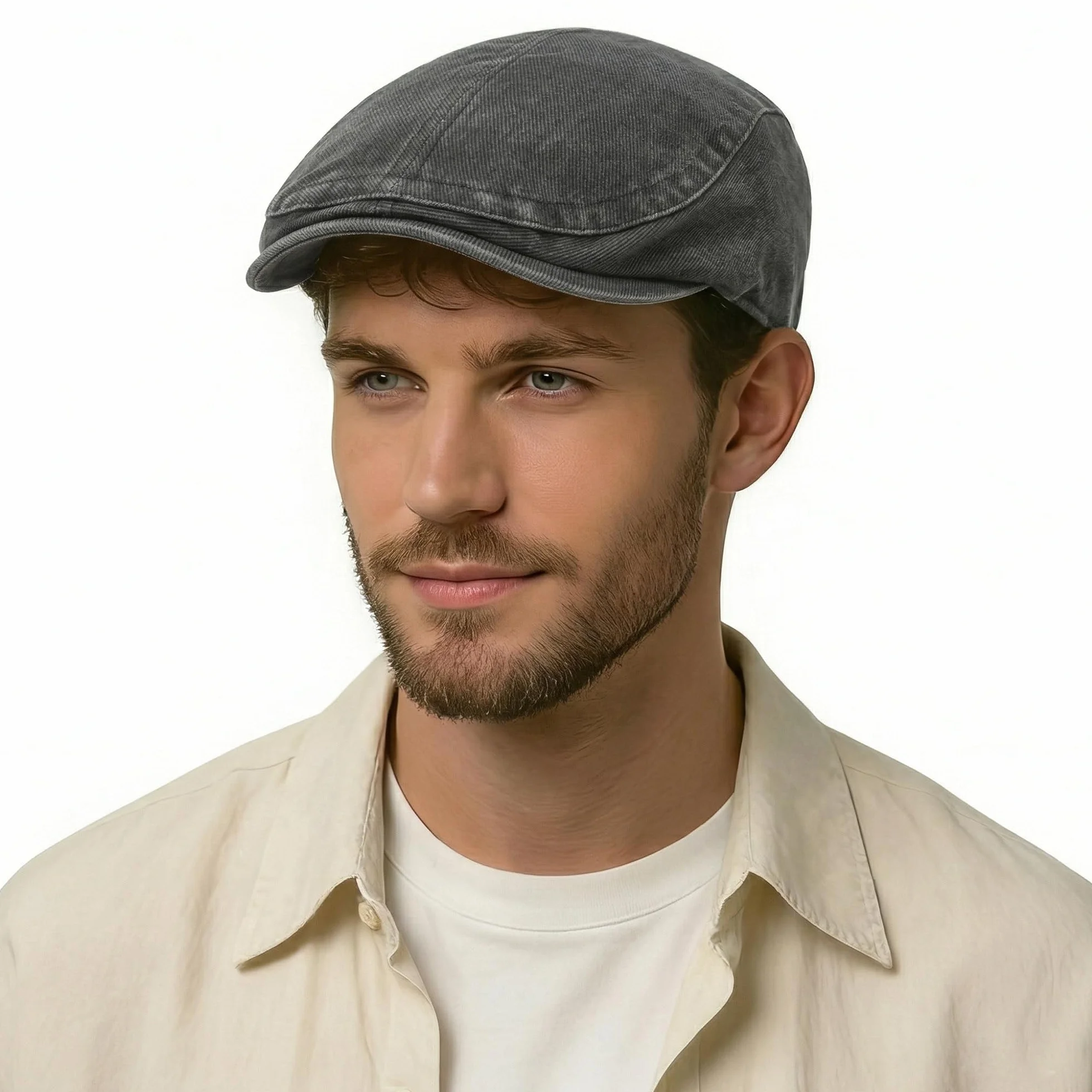 ZLYC Bawełniany kaszkiet męski, czapka na lato, Scally, Ivy, Gatsby, beret gazeciarza, kierowcy taksówki, czapka myśliwska