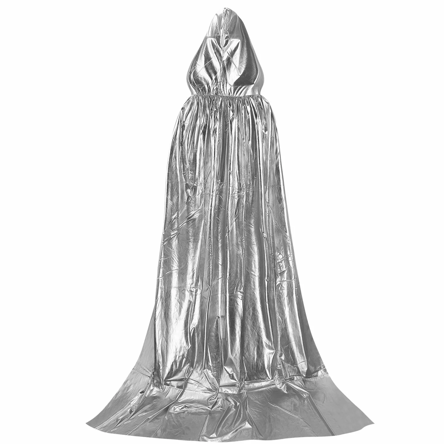 Proumhang Peleryna z Kapturem Długa Błyszcząca Peleryna Halloween Boże Narodzenie Kostiumy Czarodziej Impreza