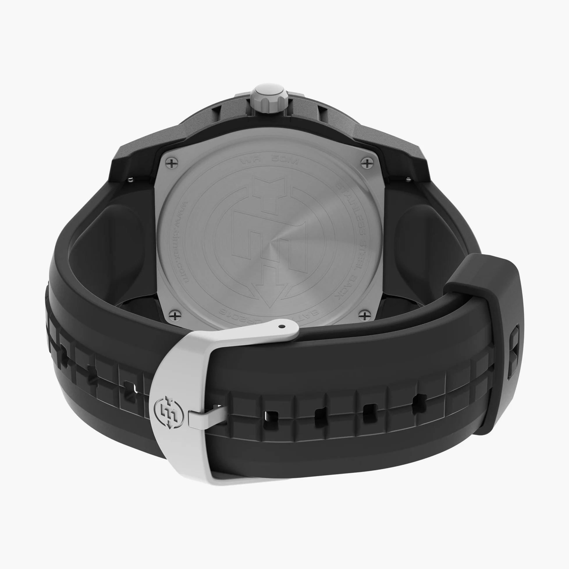 Timex Męski wytrzymały analogowy zegarek kwarcowy z wyświetlaczem chronografu i plastikowym paskiem