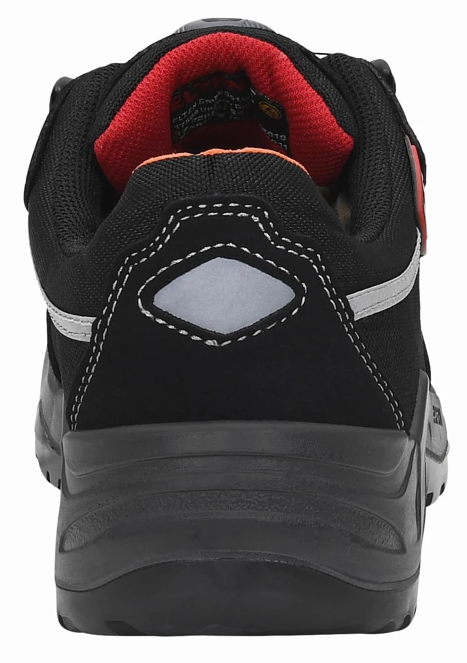 ELTEN SENEX BOA ESD S3 buty ochronne, męskie, tekstylne, aluminiowe noski (lżejsze niż stalowy nosek), lekkie, sportowe, czarne/czerwone, rozmiar: 47