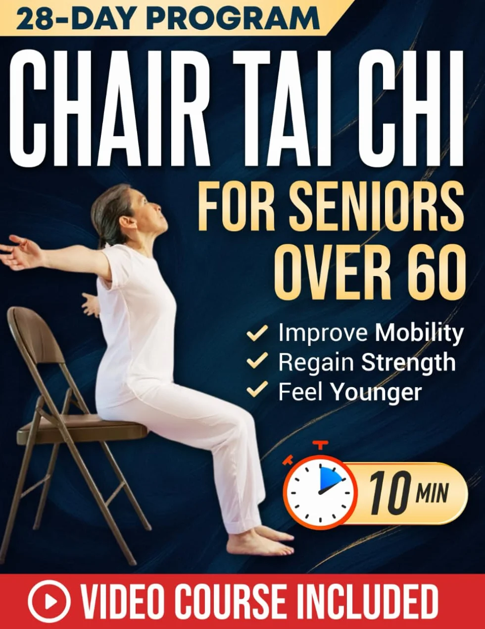 Chair Tai Chi for Seniors Over 60: Safe & Easy 10-Minute Daily Seated Flows to Improve Mobility, Regain Strength, Feel Younger, and Sharpen Your Mind | With Illustrations & Video Tutorials