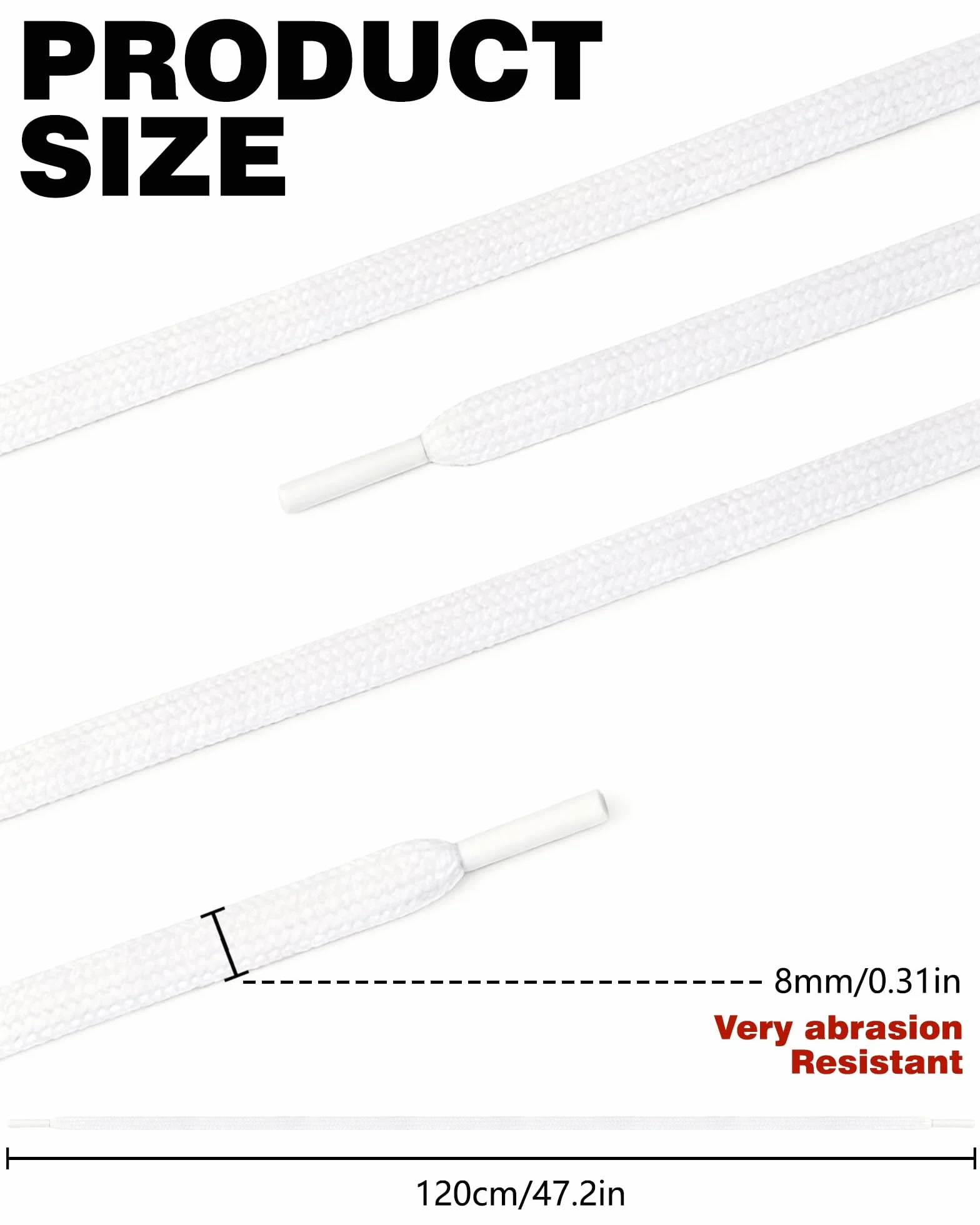Sznurowadła do Butów, 2 Pary Płaskie Plecione Sznurówki Cienkie, Długość 120 cm i Szerokość 8 mm, Idealne jako Zamienniki do Butów Sportowych,Casual i Sneakersów,Wersja Uniwersalna