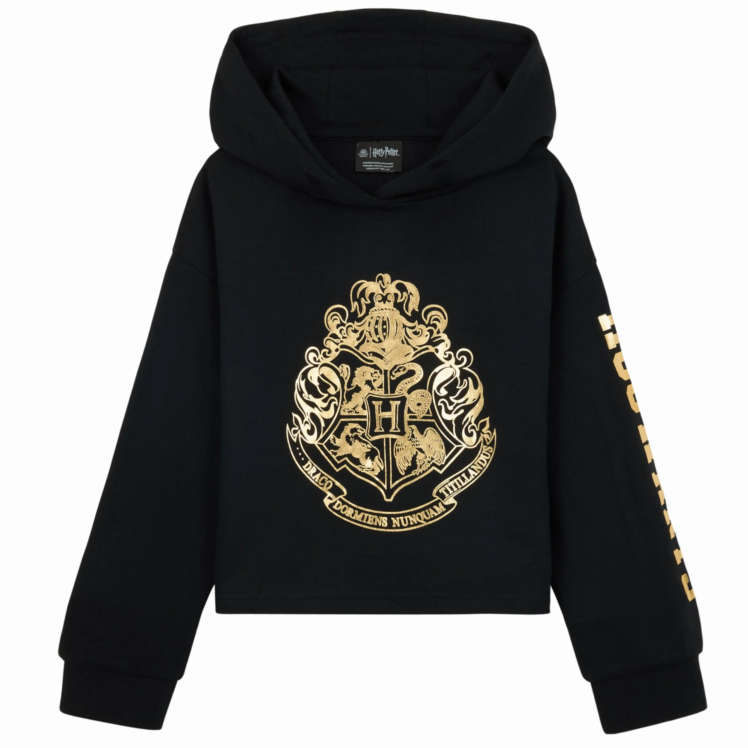 Harry Potter Bluzy, czarna bluza z kapturem dla dziewczynek i nastolatków, oficjalne towary