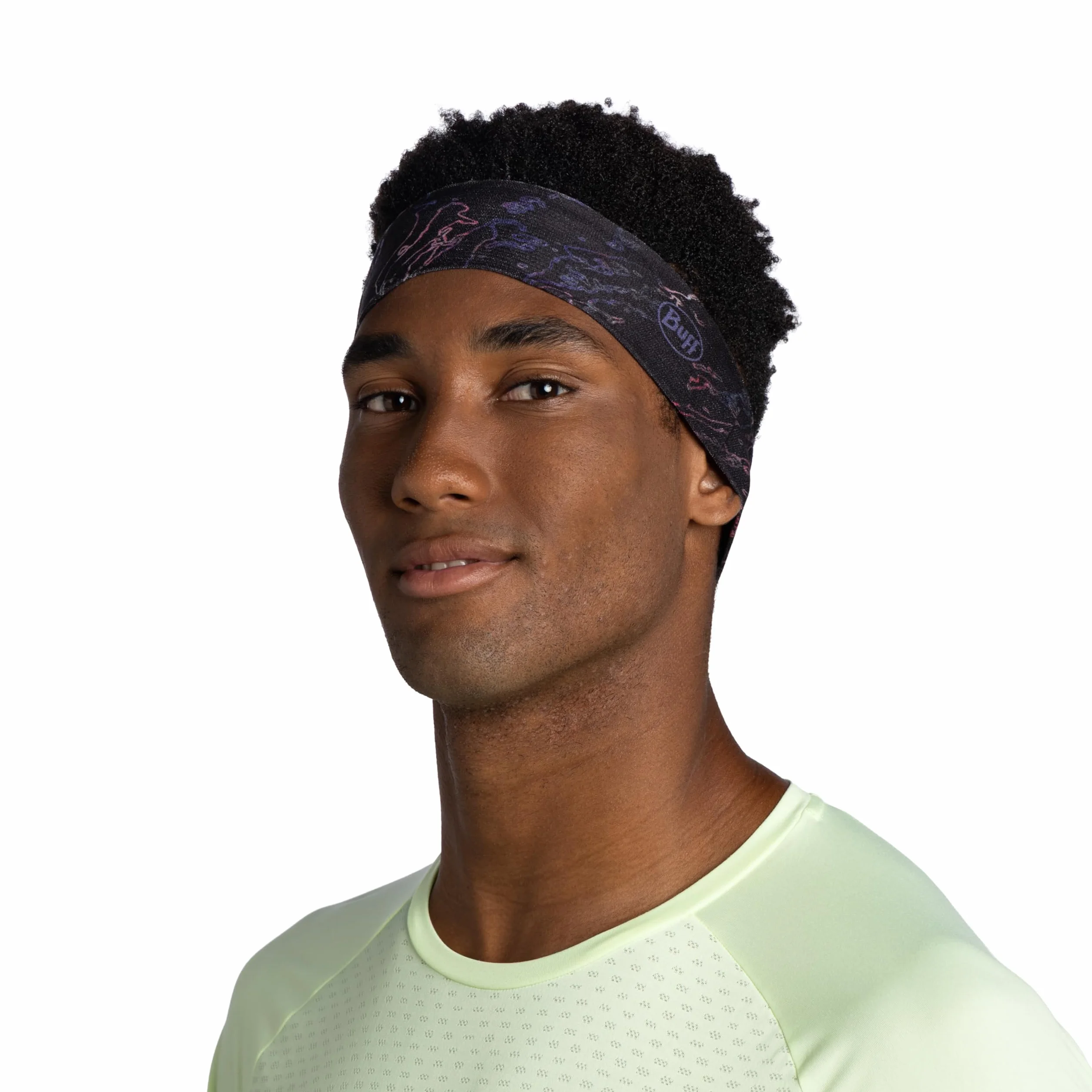 BUFF Opaska Coolnet UV Slim Wygodna, Ochrona Upf50, Sport, Elastyczna, Materiał z Recyklingu, Jakość, Wąska, Reguluje Temperaturę One Size Czarny
