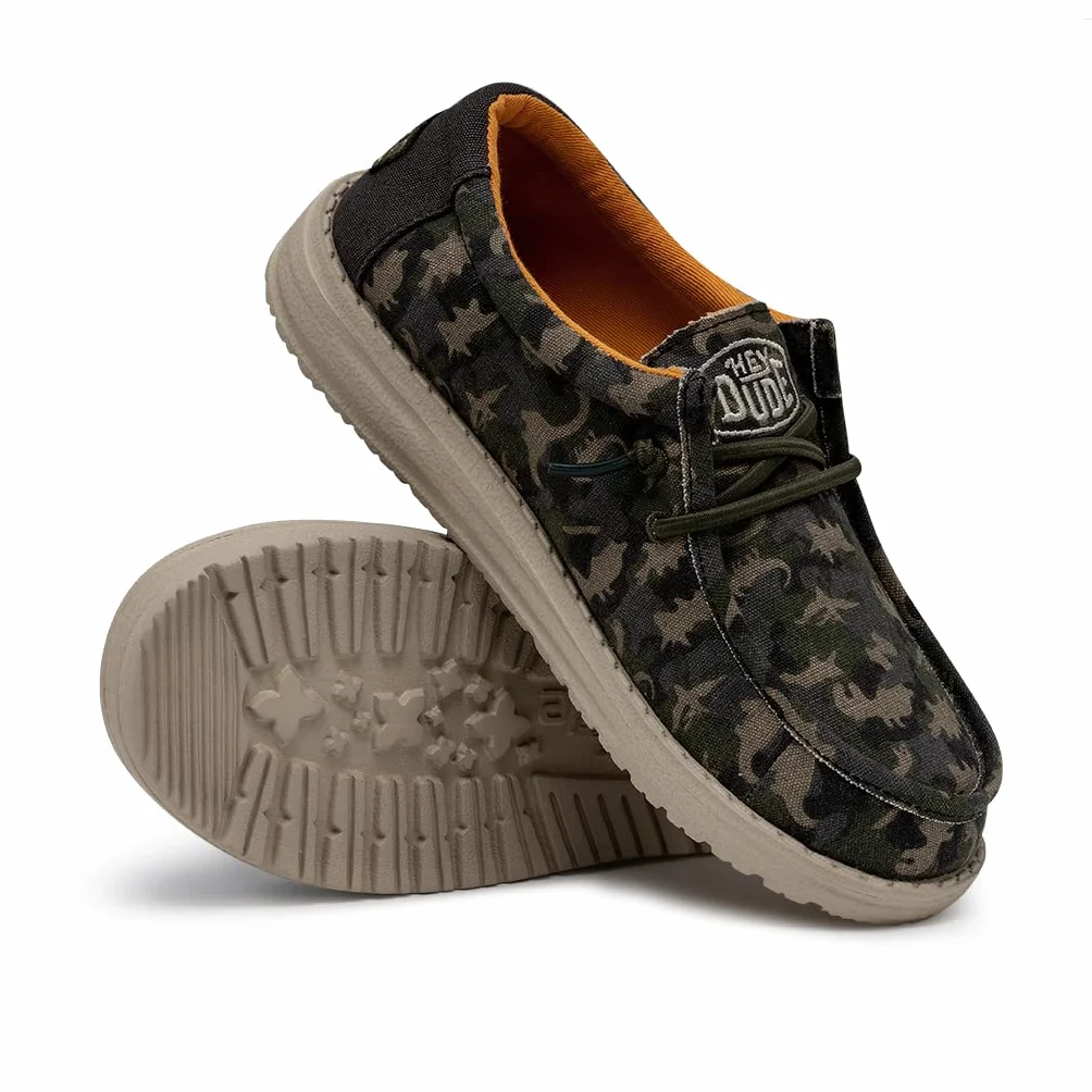 Hey Dude Wally Youth Camodino Moccasin, Musk, 36 EU, pi?mo, 36 EU