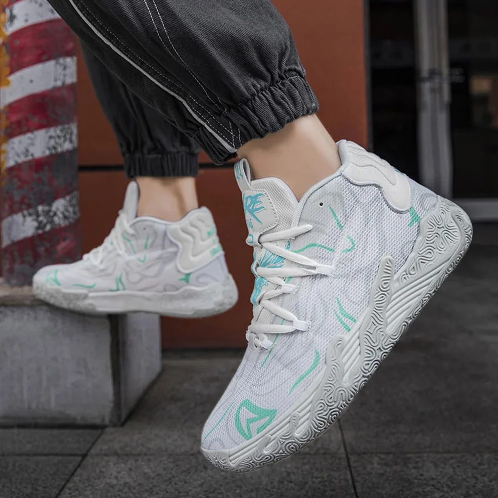 Buty do koszykówki dla mężczyzn, wysokie buty rekreacyjne, buty sportowe, amortyzujące wstrząsy, antypoślizgowe buty do koszykówki, męskie lekkie buty sportowe, buty do biegania, buty do