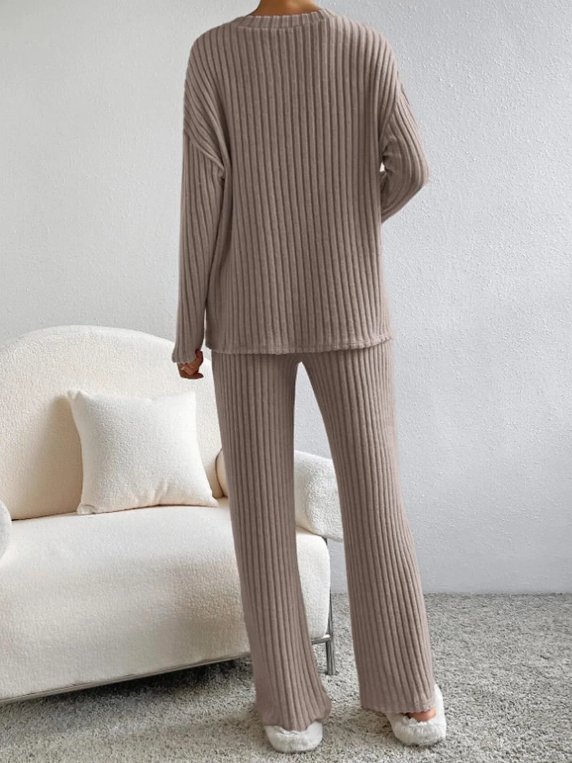 SHEKINI Casual Pullover Set Soft Comfortable Women Set Dres Dress Garnitur for V-Neck Clothing Comfortable Piżama Set Fashion