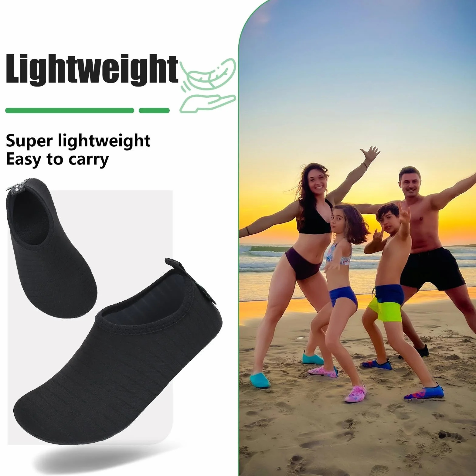 SAGUARO Unisex buty do pływania buty do sportów wodnych, szybkoschnące, antypoślizgowe, lekkie, rozm. 36-47