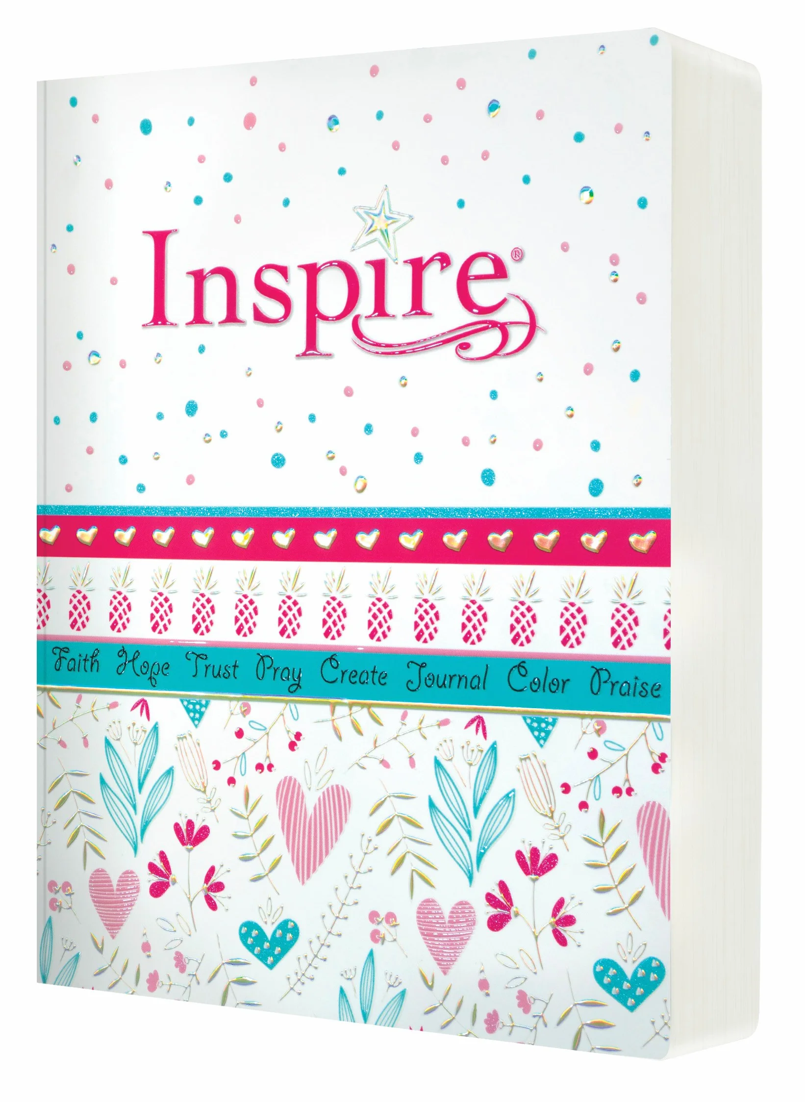 Inspire Bible for girls: New Living Translation, Coloring & Creative Journaling