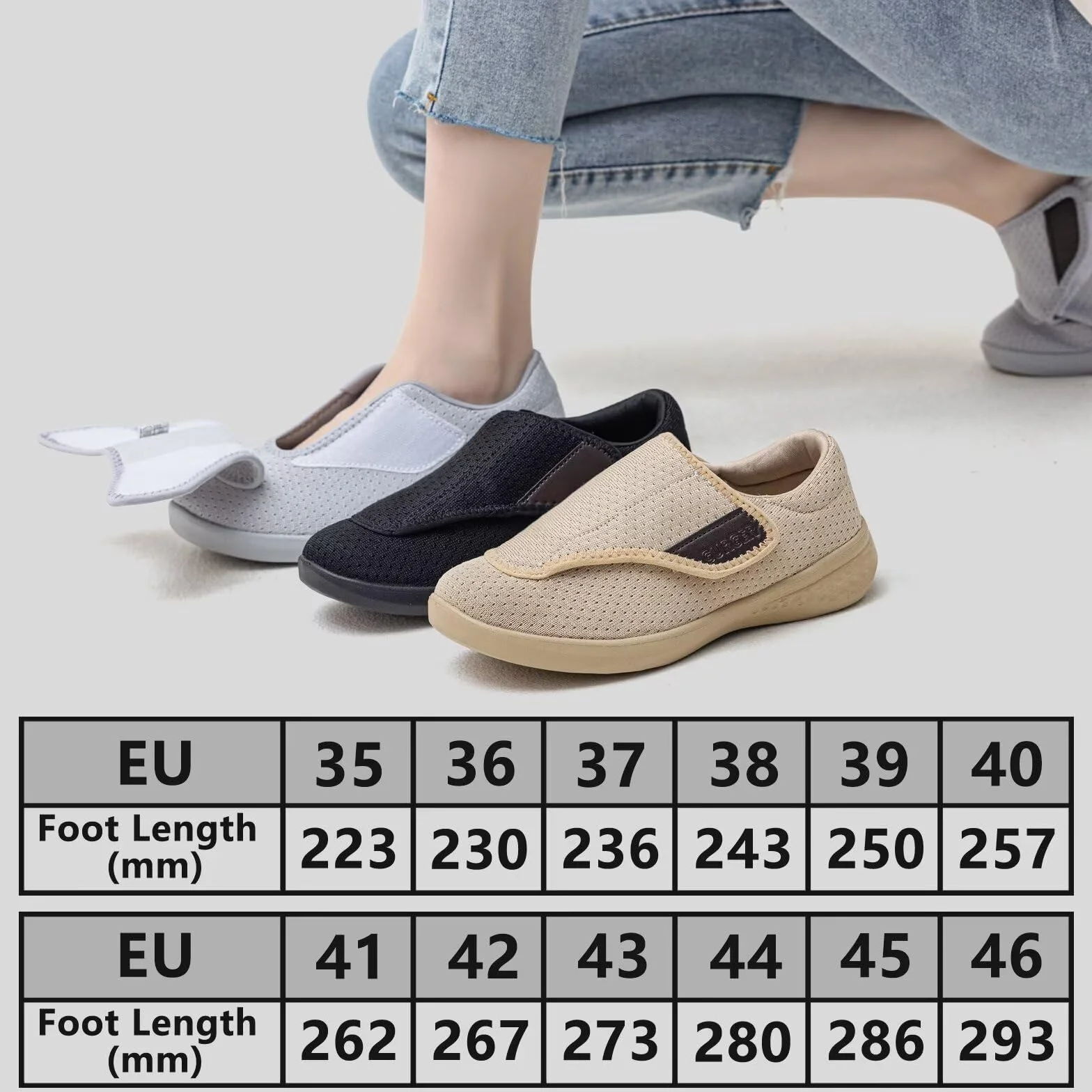 Buty dla cukrzyków, damskie, męskie, opuchnięte, ortopedyczne, lekkie, szerokie buty do chodzenia