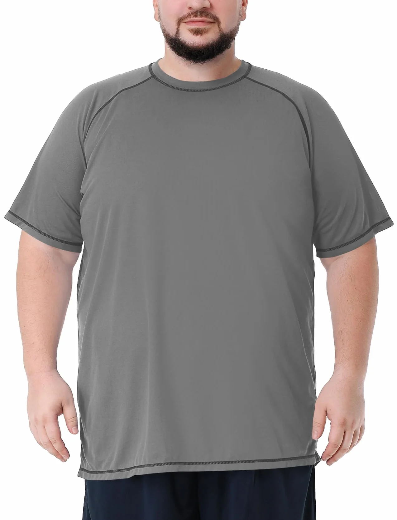 Męska koszulka do pływania w dużych rozmiarach, ochrona przed Rash Guard, koszulka plażowa, z krótkim rękawem, bardzo długa, oversized t-shirt męski