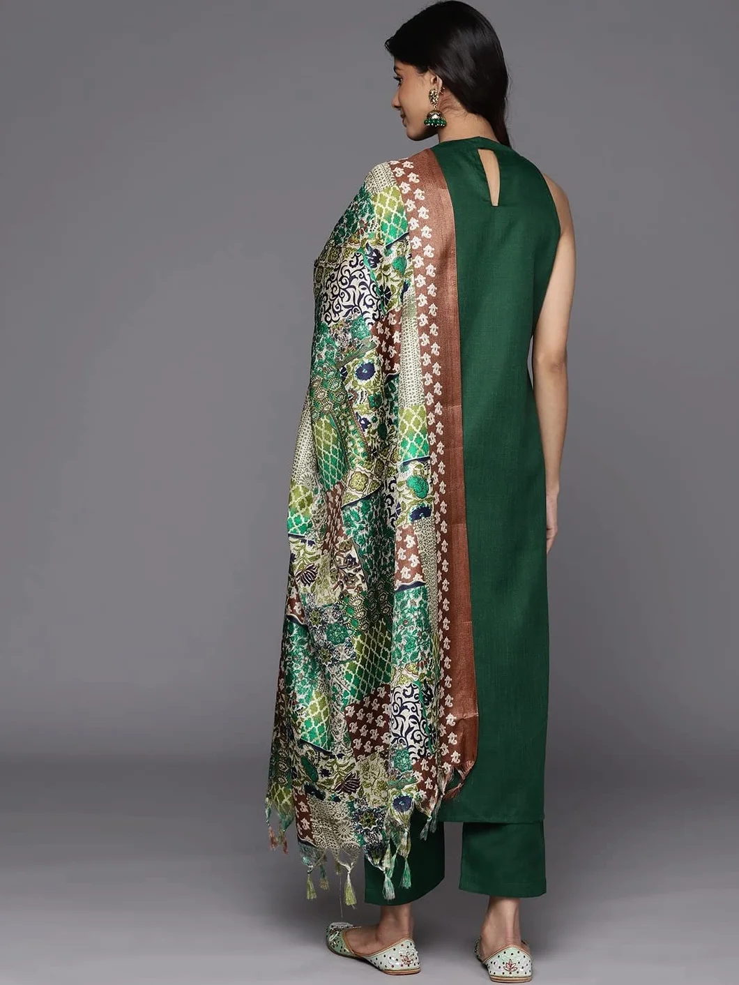 HSD Zestaw kurti dla kobiet w stylu indyjskim z dupatta indyjska odzież imprezowa zestaw kurta dla kobiet ze spodniami