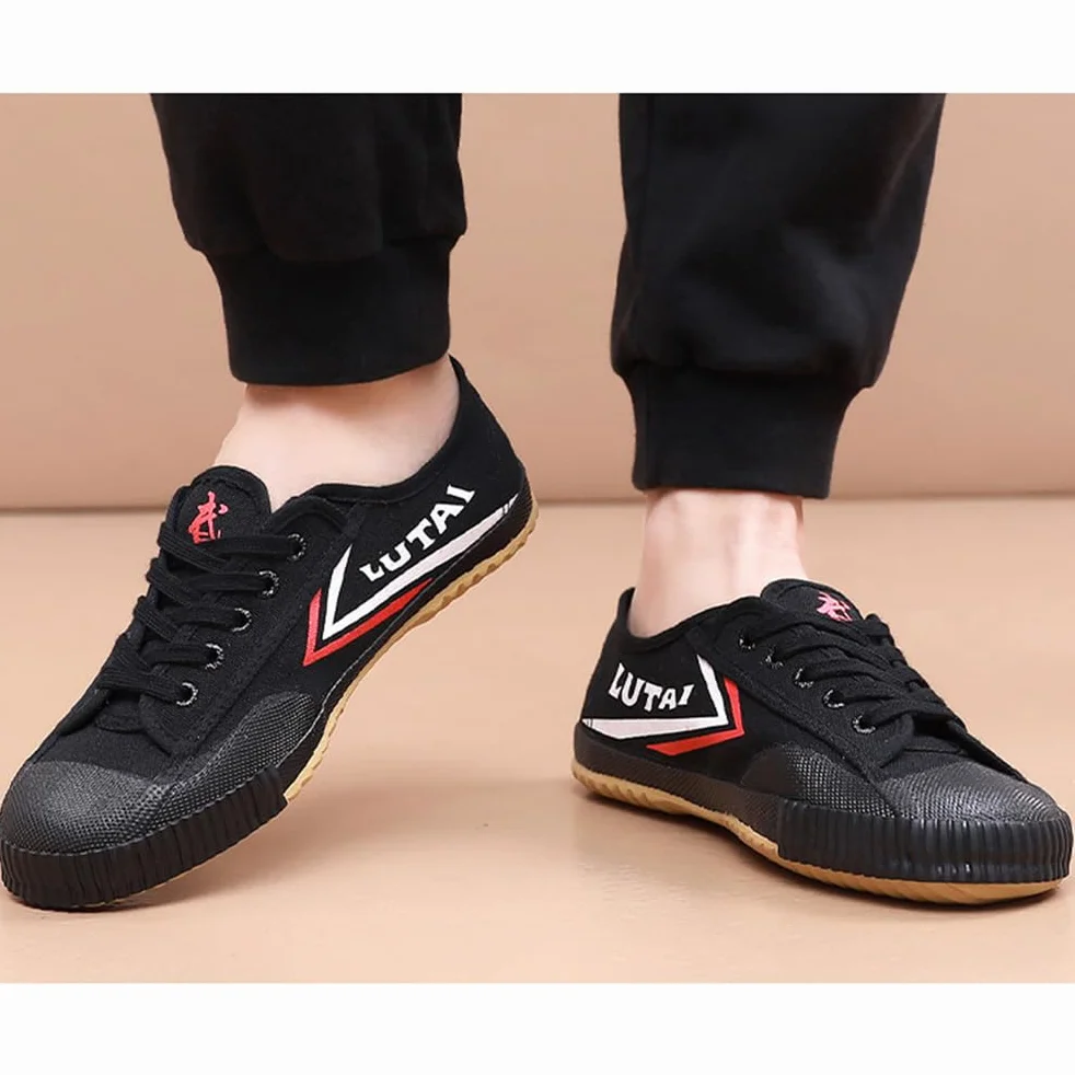 Buty do sztuk walki Unisex Tai-Chi Sneakers Shaolin Monk Buty do sztuk walki Moda Qigong Trainerss,Black,40 EU