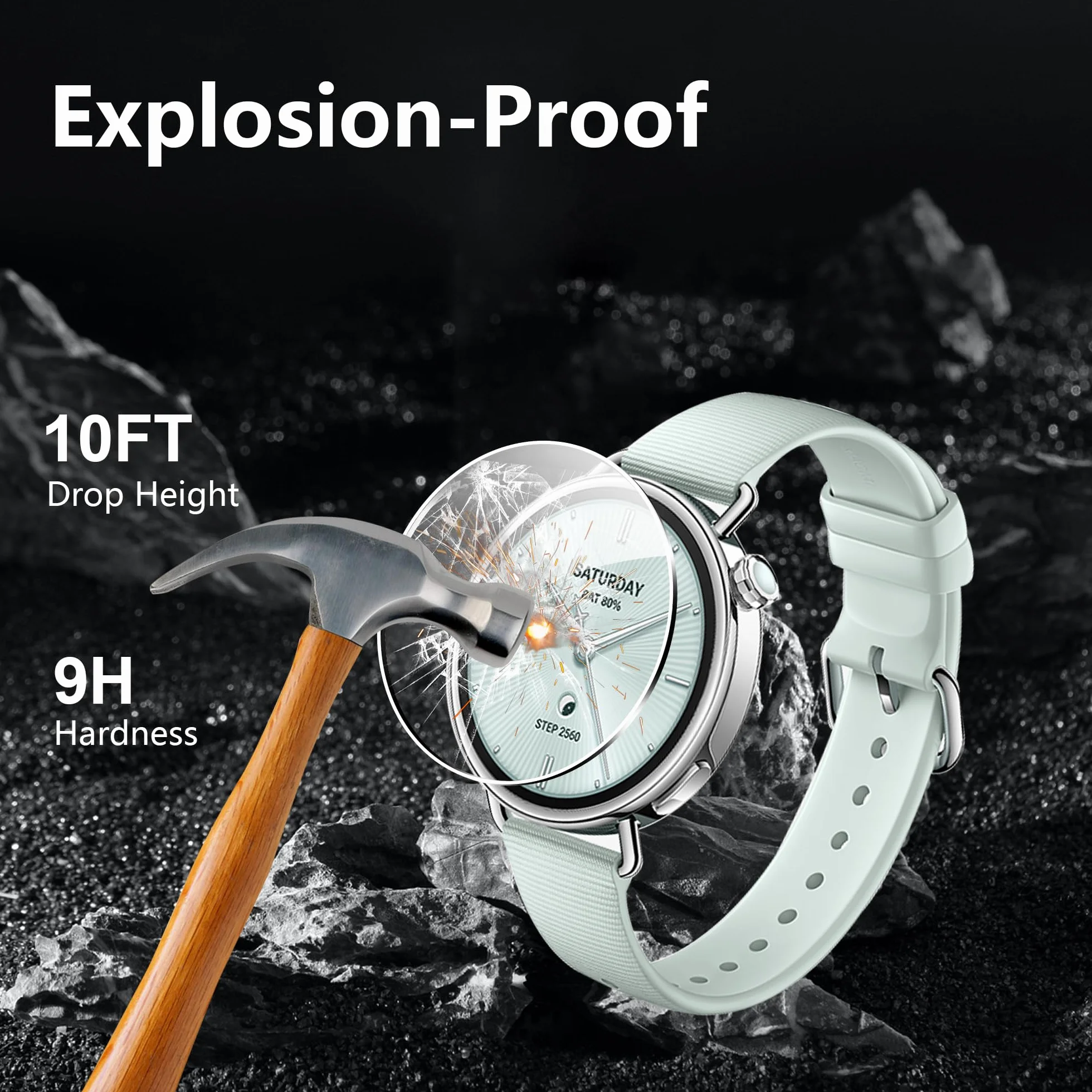 4 sztuki folii ochronnej do zegarka Xiaomi Watch S4 41 mm szkło pancerne, odporne na zarysowania, bardzo trwałe, folia ochronna na wyświetlacz HD