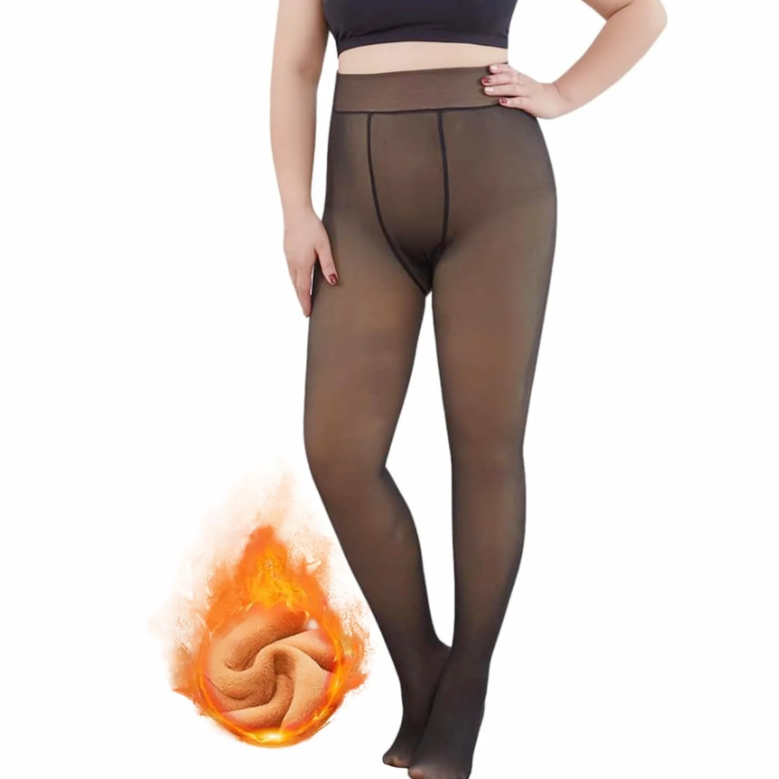 Bezszwowe legginsy termiczne dla kobiet, termiczne damskie zimowe, damskie legginsy termiczne, damskie zimowe legginsy termiczne, spodnie termiczne damskie (Hei), 1 sztuka, 30