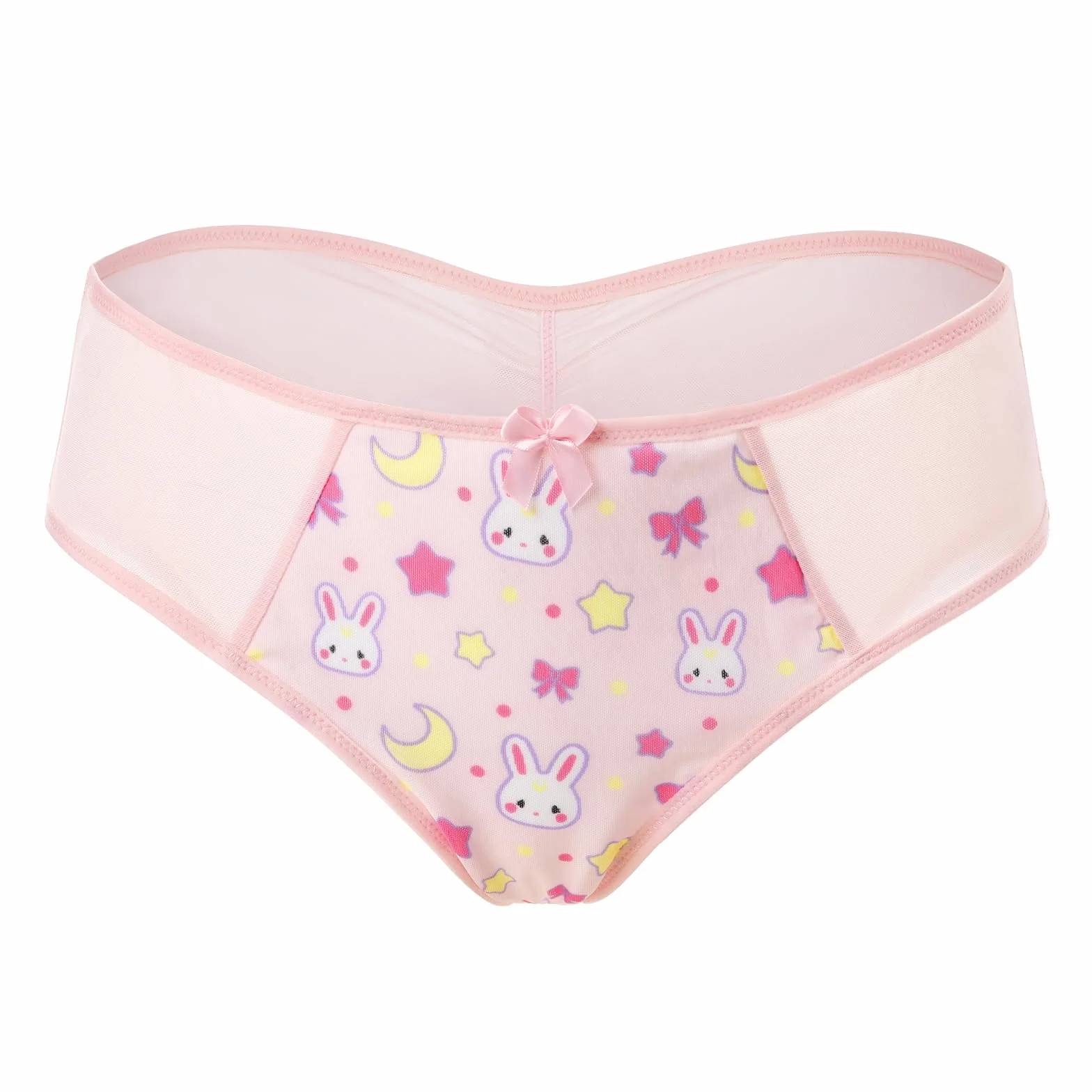 LittleForBig Majtki hipsterskie Usagi Moon Mesh Shaping Tucking Gaff Majtki dla Sissies Crossdresser Transgender