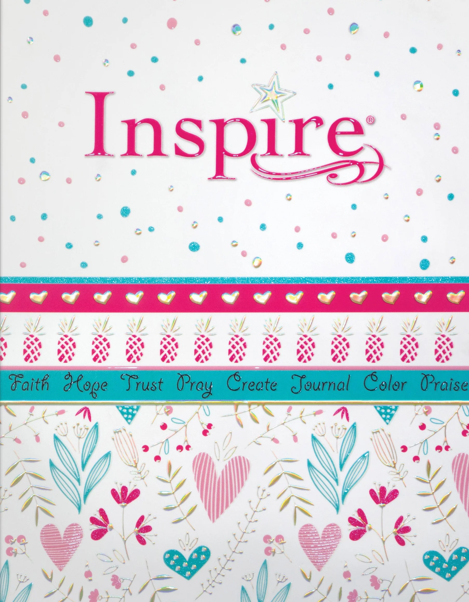 Inspire Bible for girls: New Living Translation, Coloring & Creative Journaling