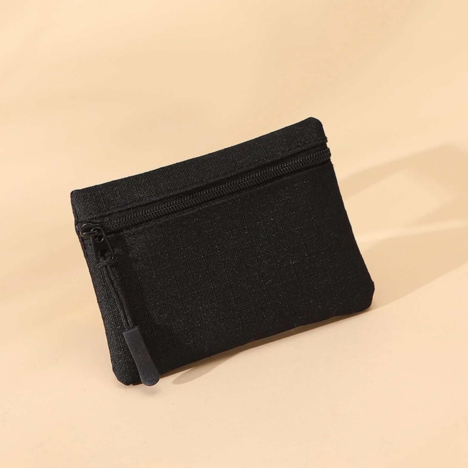 Etui na monety, portmonetka - Kosmetyczka do makijażu Oxford Cloth,Portmonetka na monety Uchwyt drobne Organizer kosmetyki z zamkiem błyskawicznym dla mężczyzn