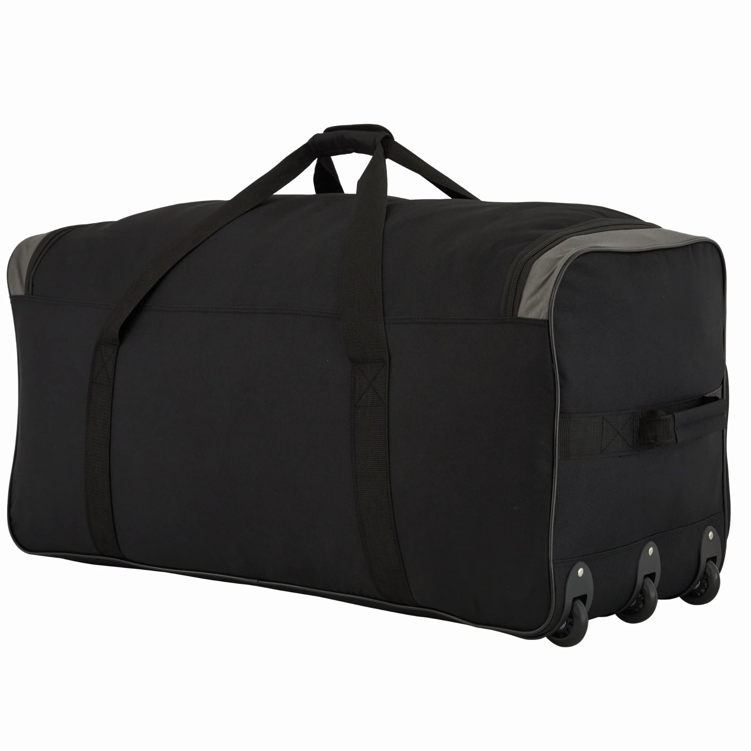 Travelers Club Space Saver, Torba podróżna na kółkach, 91,4 cm, potrójnie składana, 3-kołowa, kolor czarny/szary