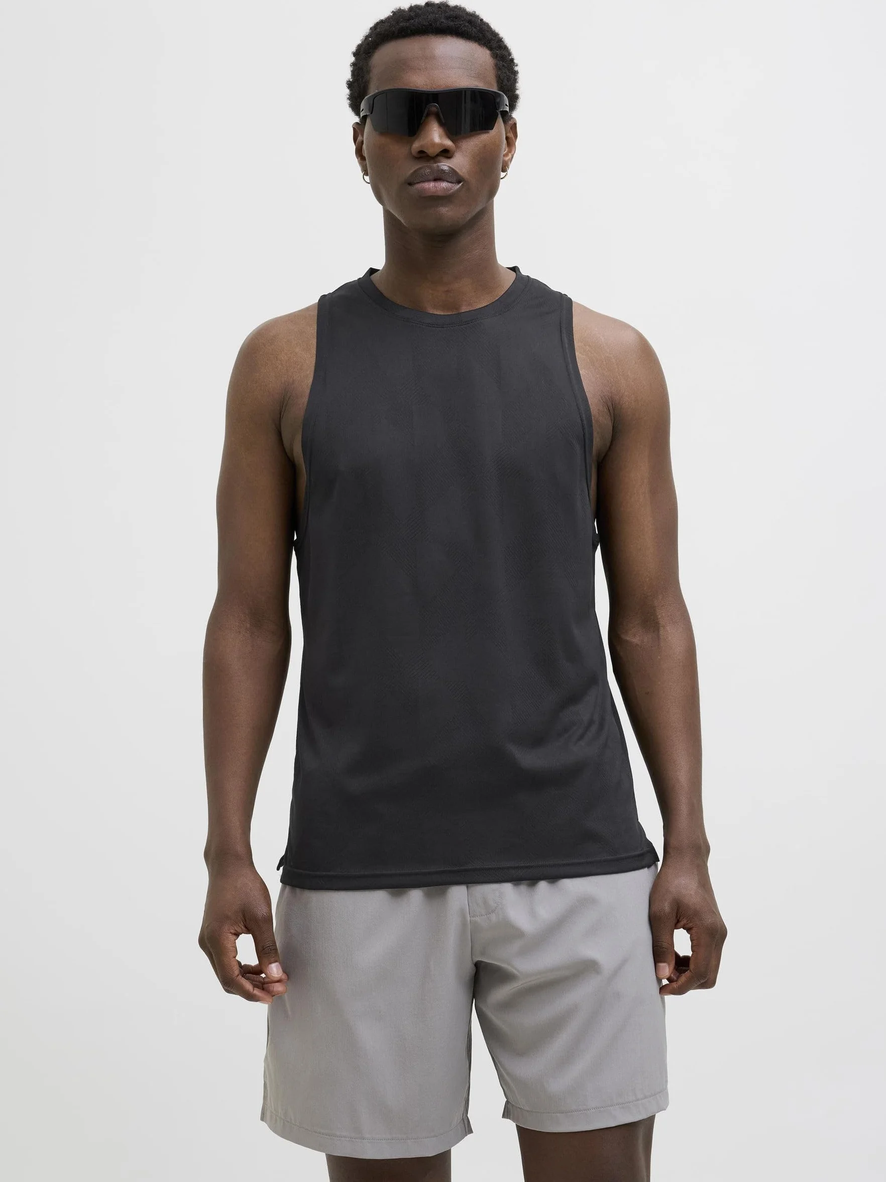 JACK & JONES Męski tank top sportowy CNZ, czarny, XL