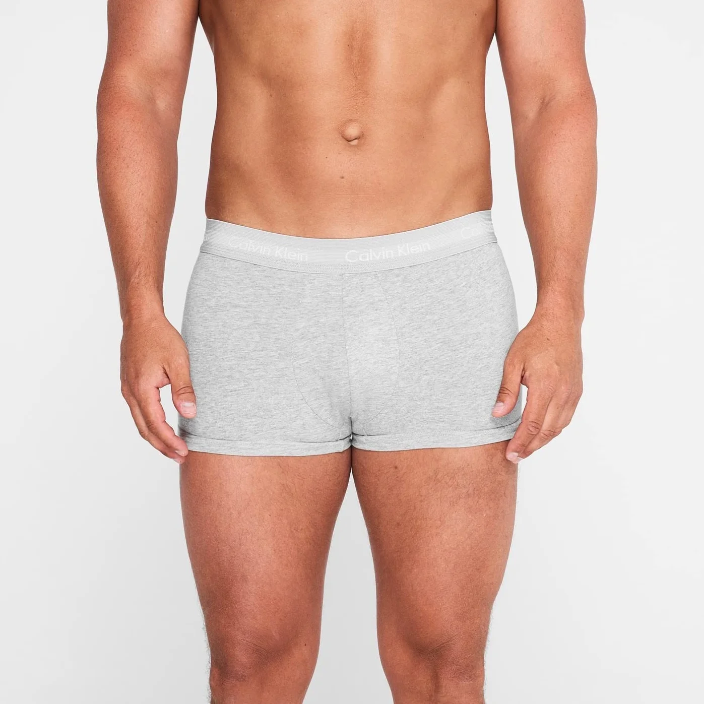 Calvin Klein 3P Low Rise Trunk Bokserki (szorty) Mężczyźni, Czarny/szary Heather/Subdued Logo, L