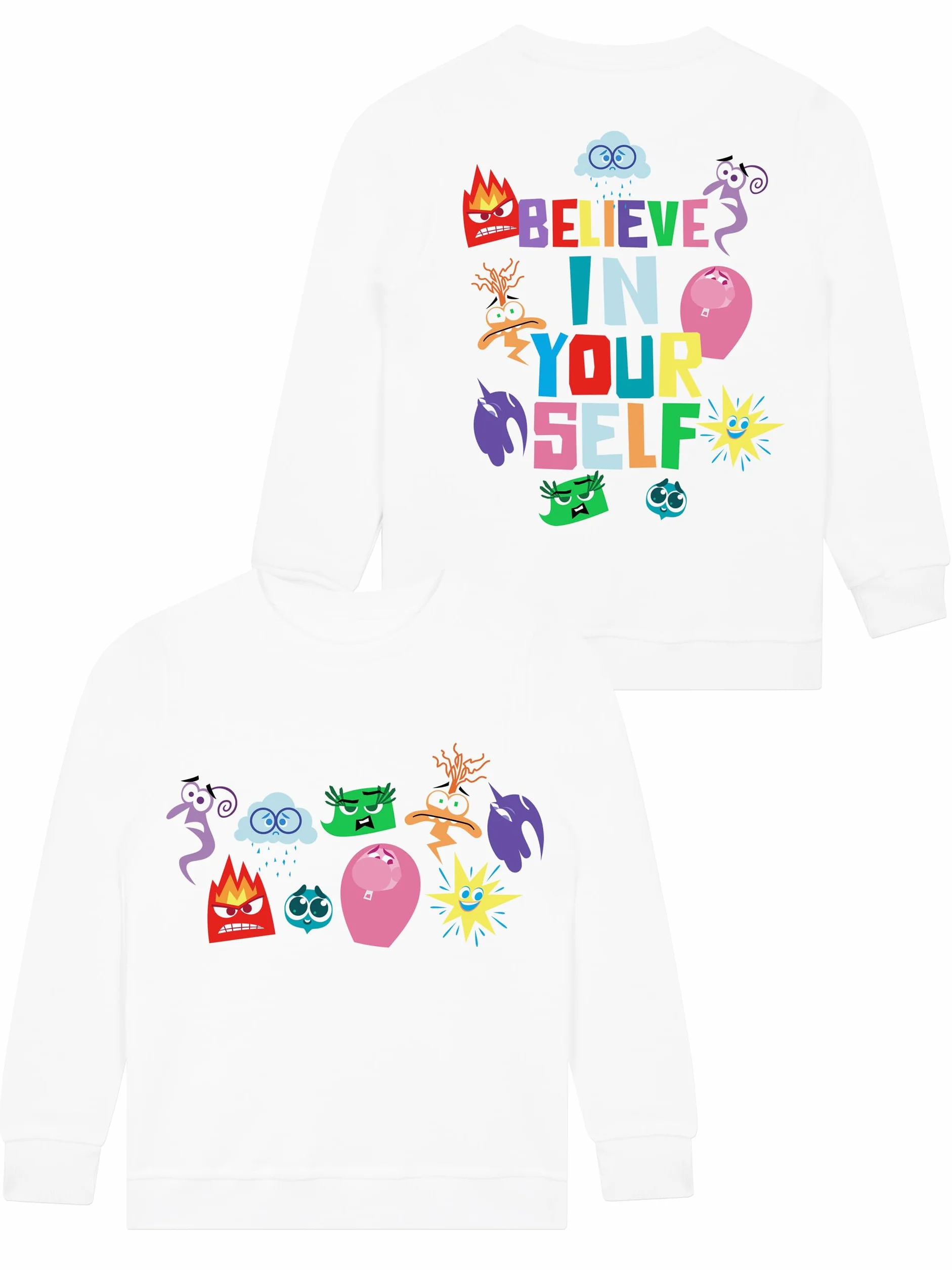 Disney Inside Out 2 Bluza Dla Dziewczynek | Bawełniany Jumper Dla Dziewczynek | Bluzy Dla Dziewczynek