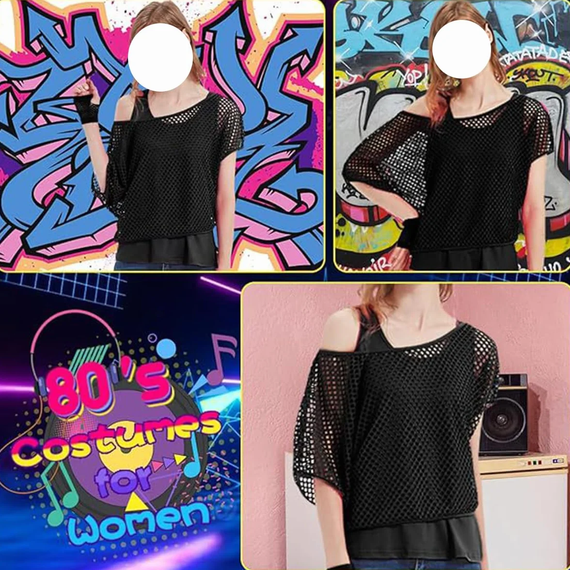 SNOMYRS Kabaretki Top Rave stroje bez rękawów sweter bez rękawów i szydełkowy okrycie lata 80. 90. strój festiwalowy plus size