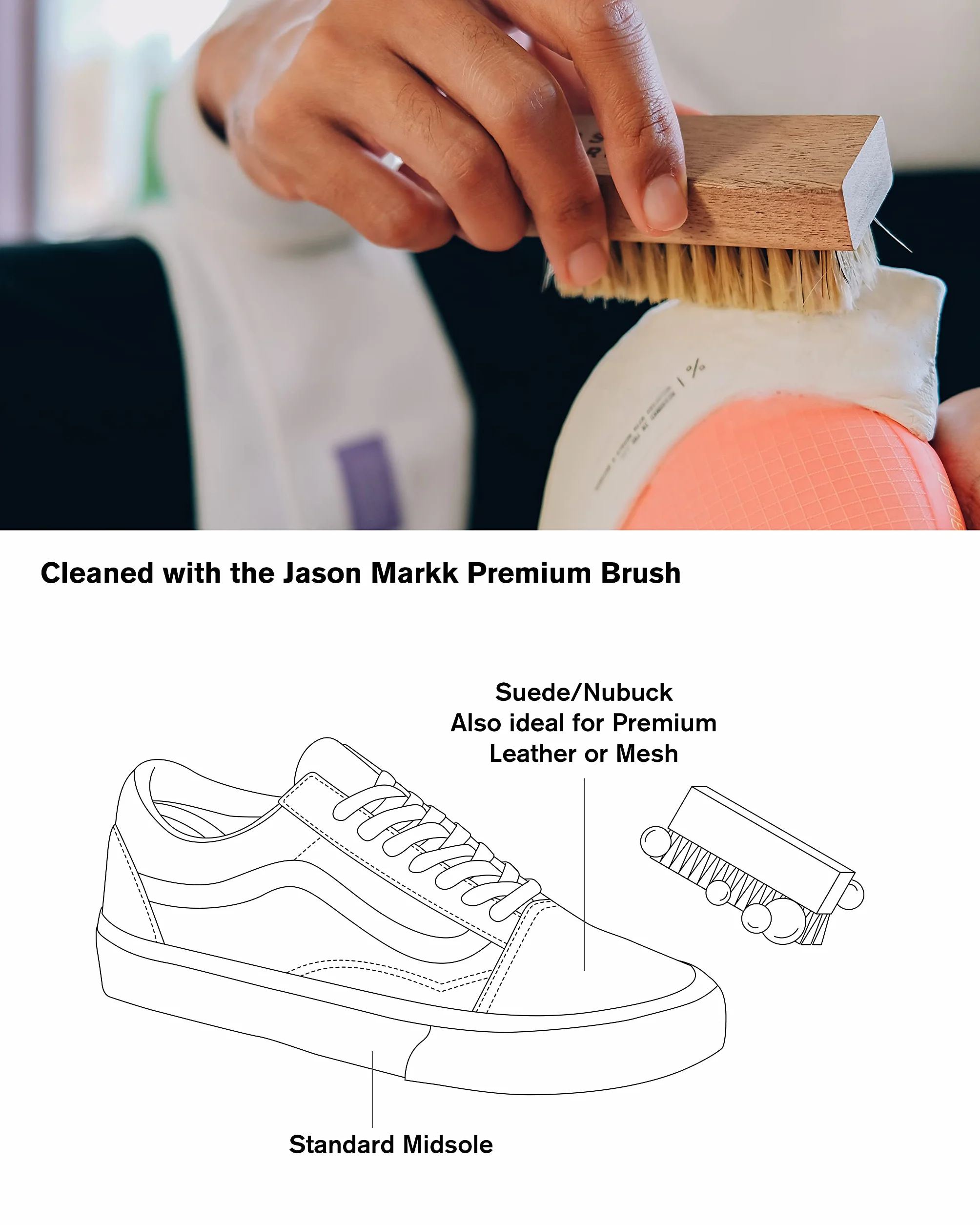 Jason Markk Premium, Szczotka Mieszana, Wielokolorowa, Jeden Rozmiar, Kolor: wielokolorow