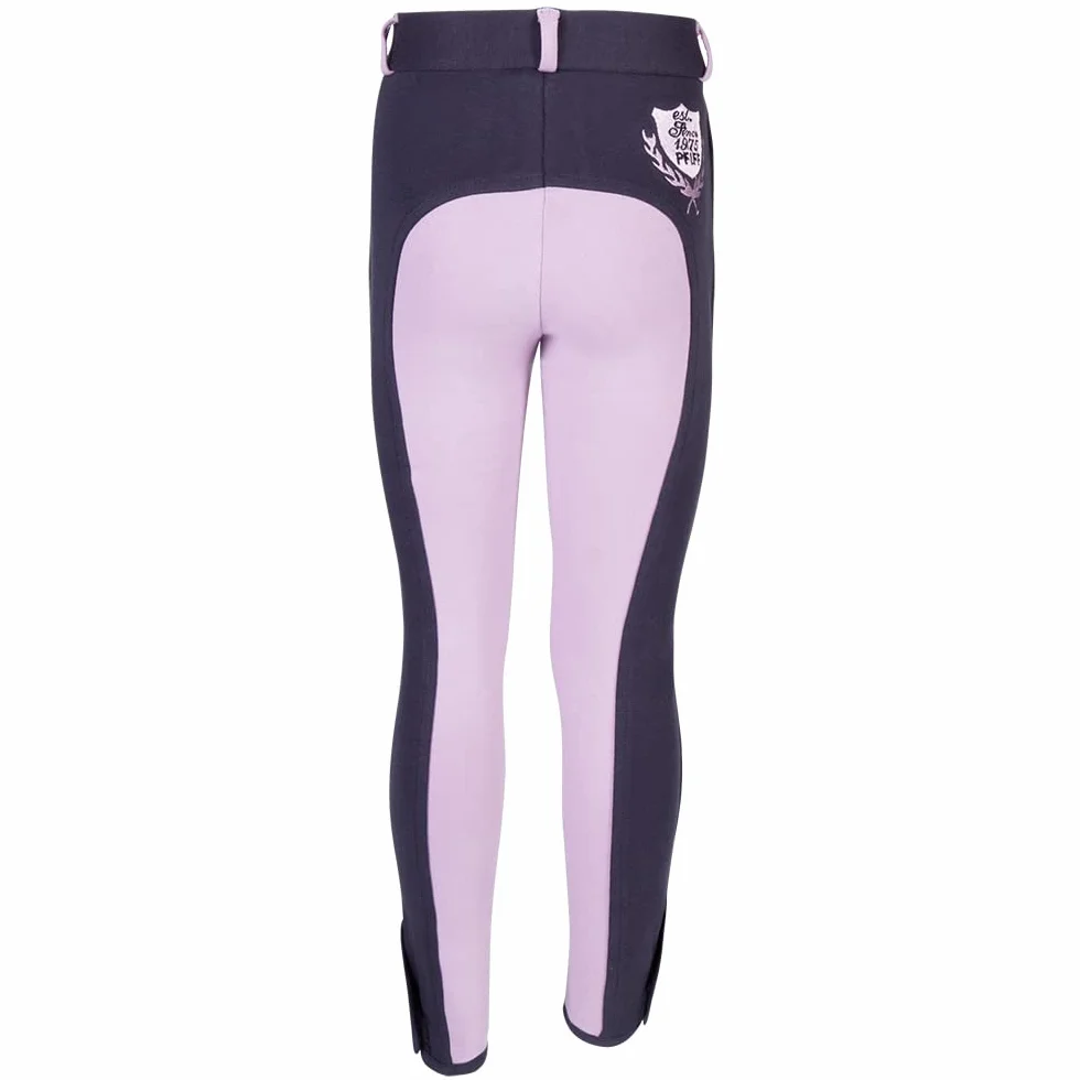 PFIFF Bryczesy dziecięce Elisa, wkładka z materiału, modny dwukolorowy wygląd, super miękkie, 134, Blau (Blue/Purple)