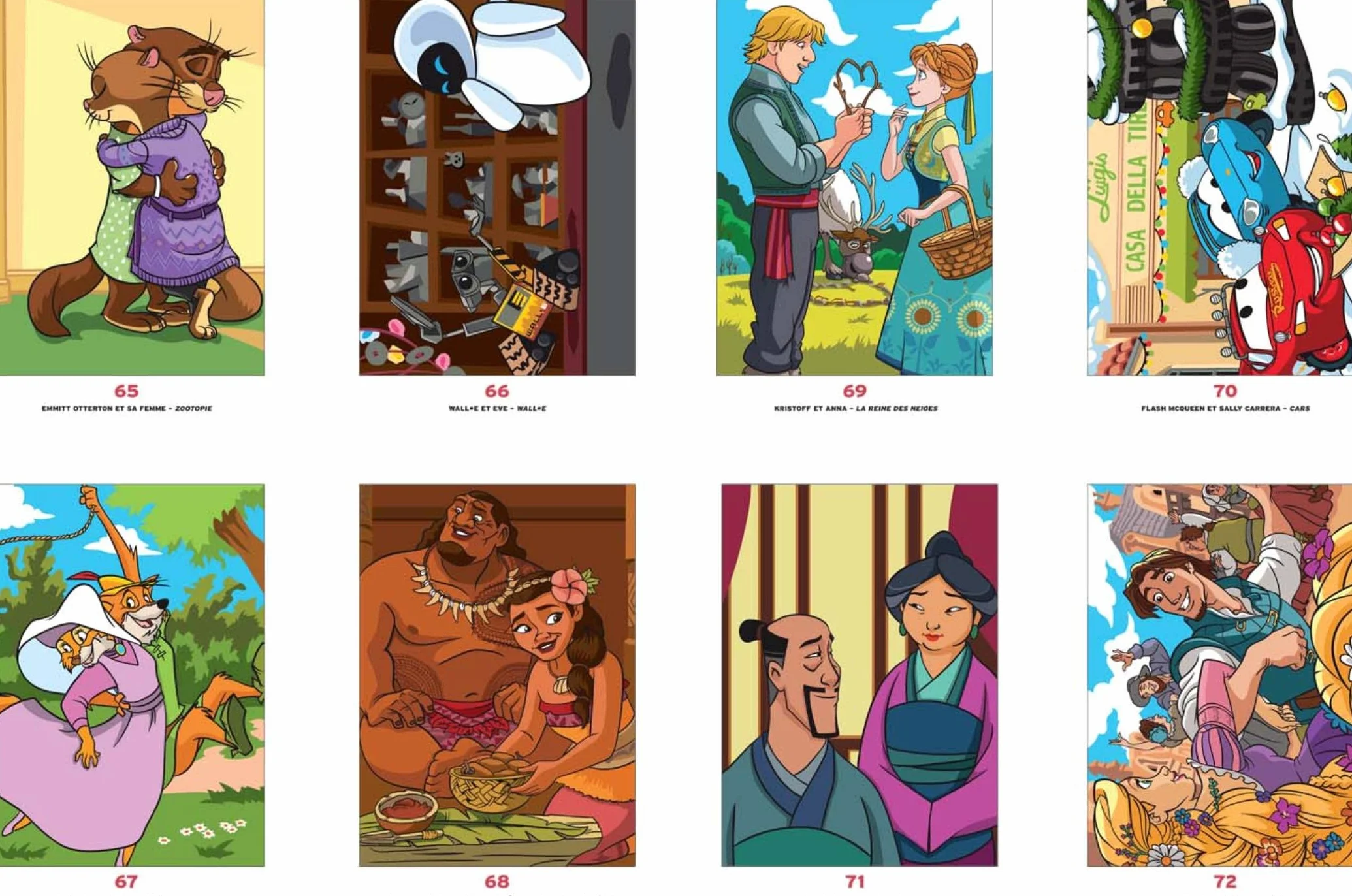 Coloriages mystères Disney - Love Stories: Coloriez les chiffres et découvrez l'image !