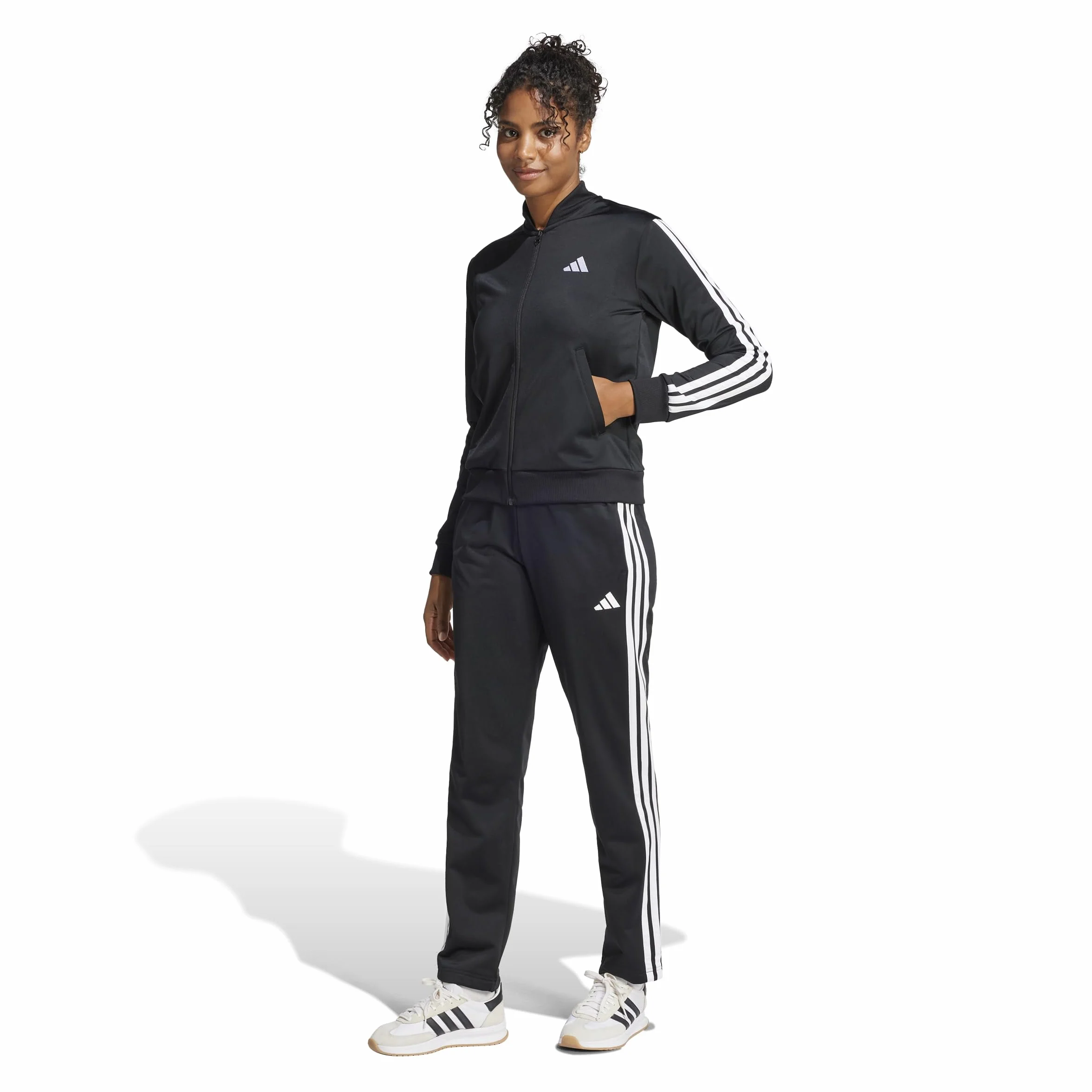 adidas Kobiety ESSENTIALS 3-STRIPES TRACKSUIT, Black, XXS