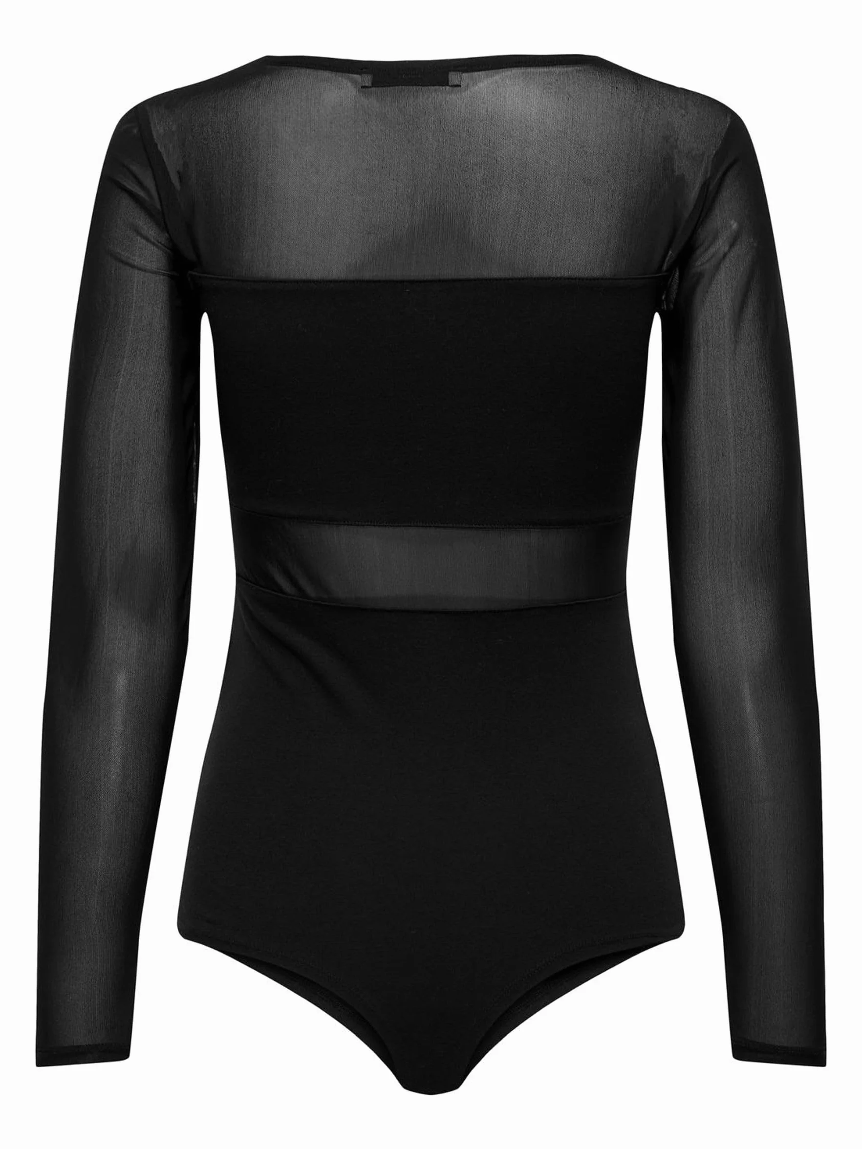 ONLY Damskie body Onlesther L/S Mesh Bodystocking JRS Body, czarny, XS