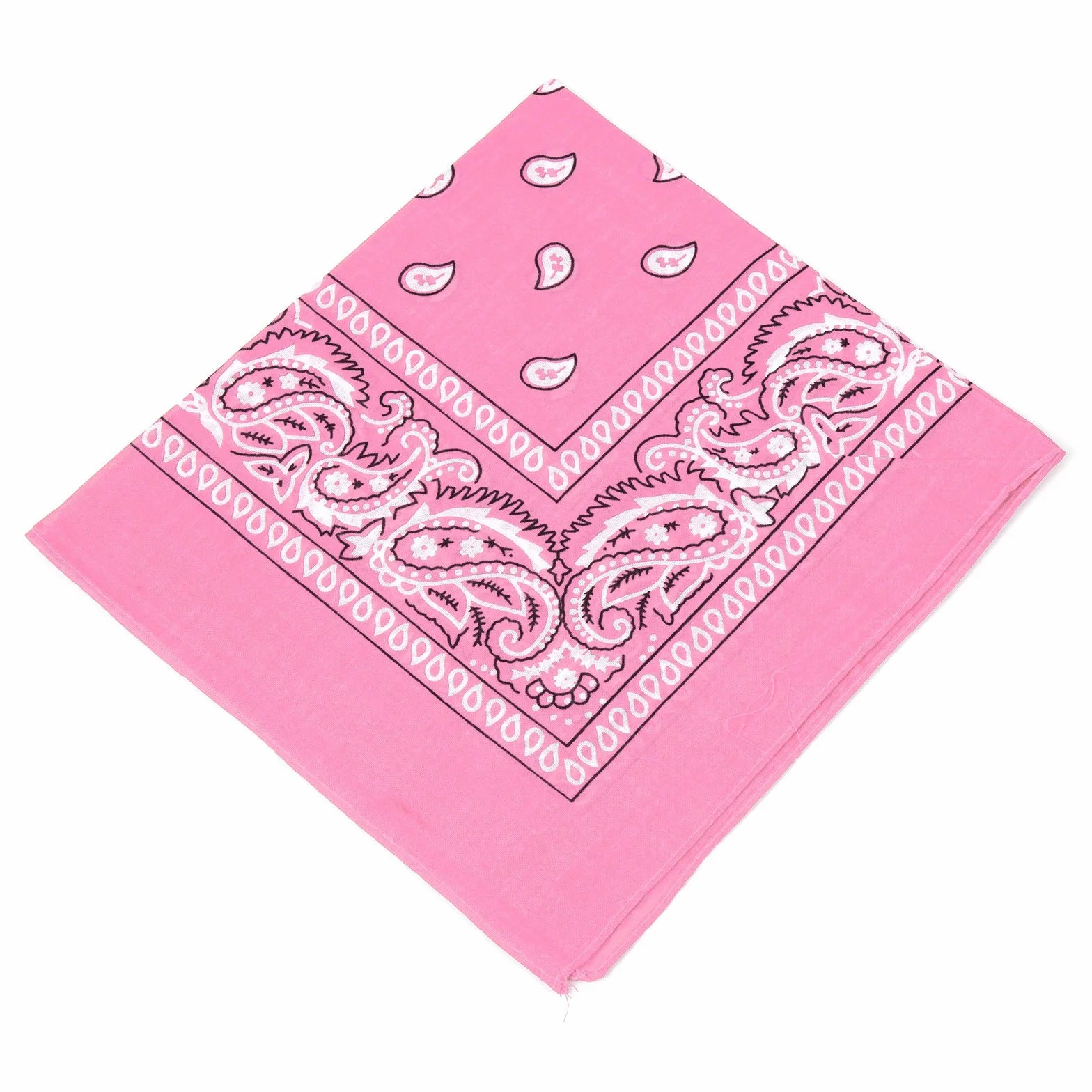 Boolavard 100% bawełna, bandany z oryginalnym wzorem Paisley | kolor do wyboru nakrycia głowy / szal do włosów, wiązanie na nadgarstku, opaska na głowę, Rosa, 55 x 55cm