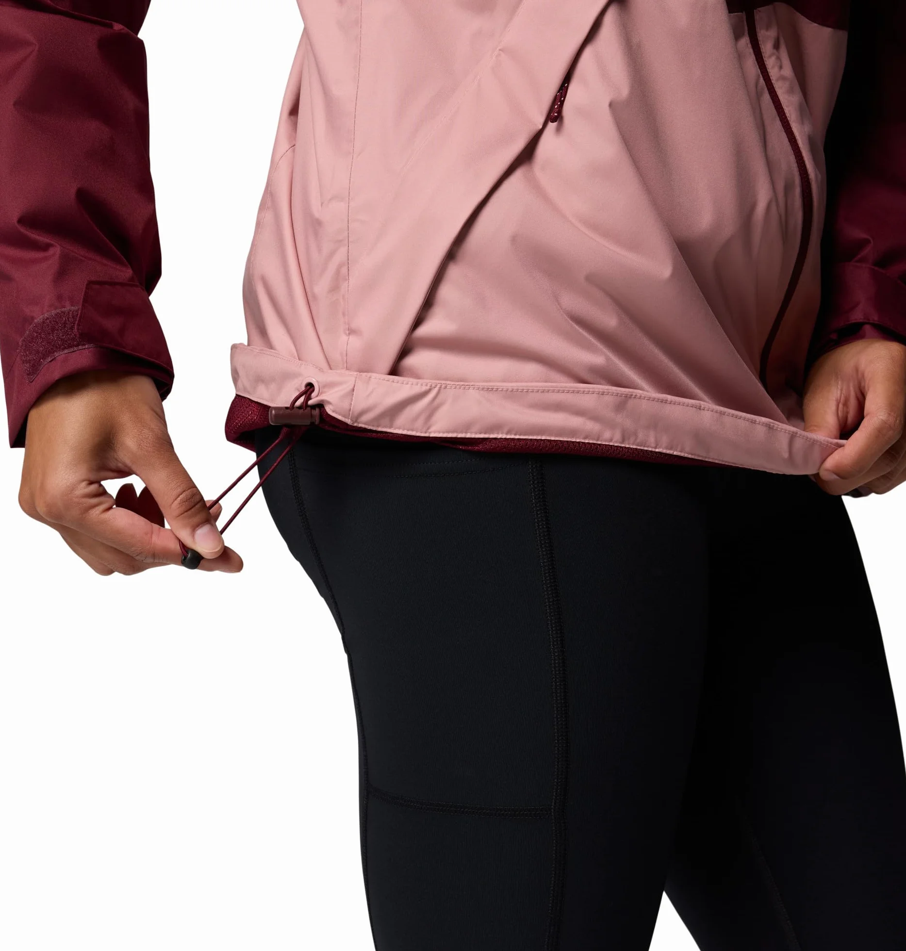 Columbia Damska kurtka Inner Limits 3, wodoodporna kurtka przeciwdeszczowa, bogate wino, gumka do ścierania, różowa, XL