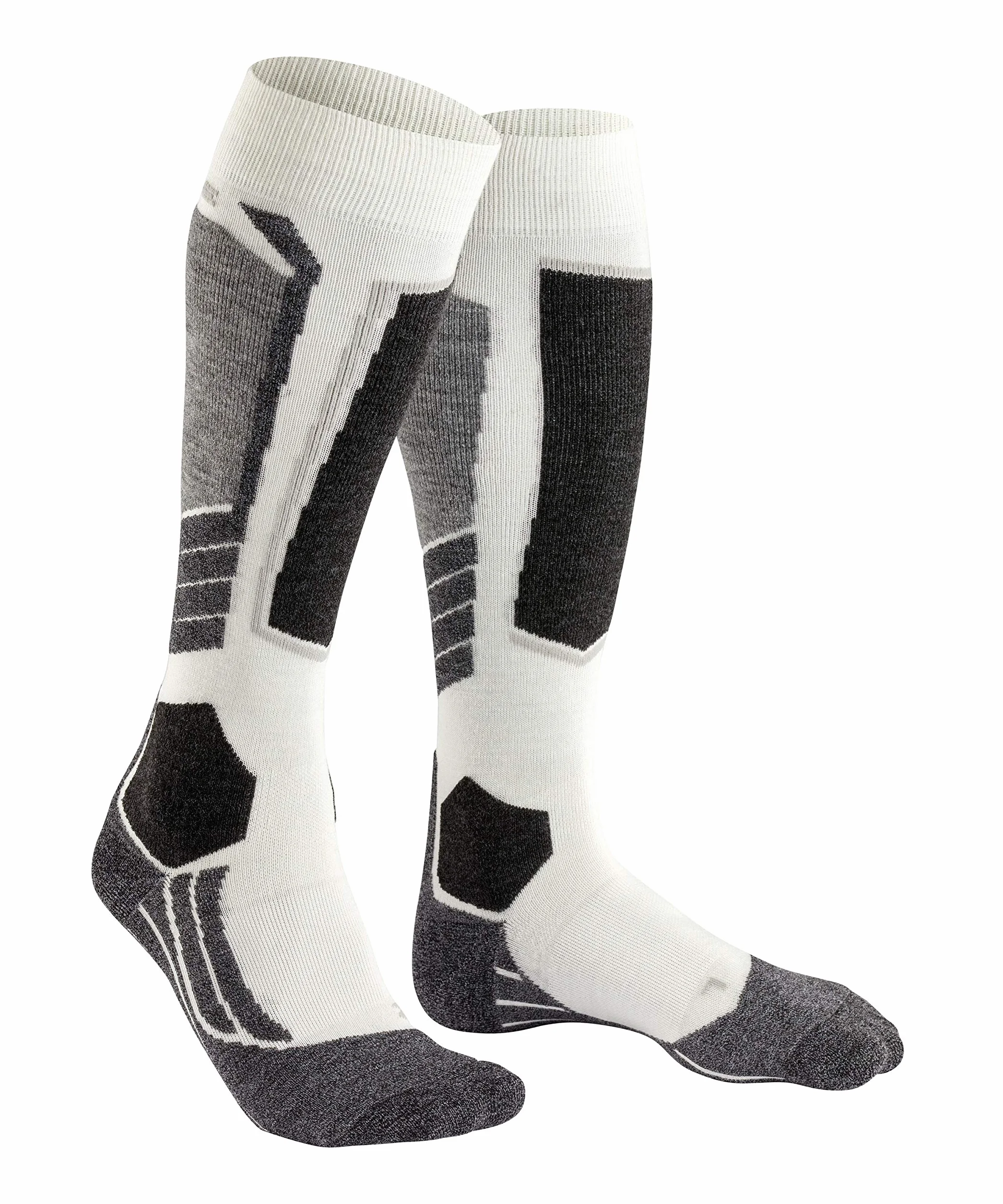 FALKE Kobiety Skarpety narciarskie SK2 Intermediate W Kh Wełna ciepłe grube 1 Para, Biały Off-White 2040, 39-40