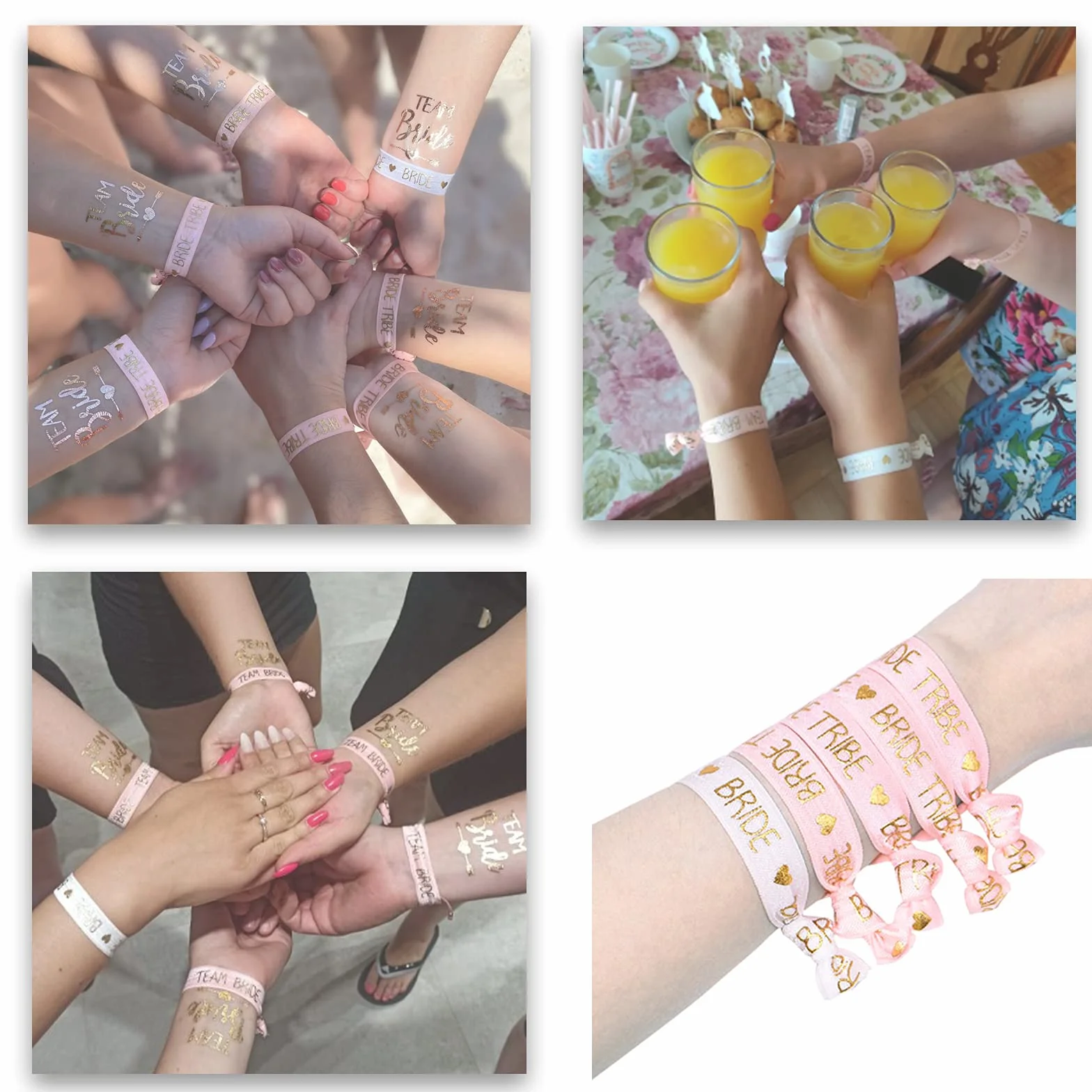Despedida de Soltera Accesorios, 15PCS Novia to Be y Team Bride Pulsera Set, Complementos Despedida de Soltera Set con 10 Team Bride Pulsera, 1 Novia Pulsera, Velo, Diadema Tiara, Tatuajes,Insignia